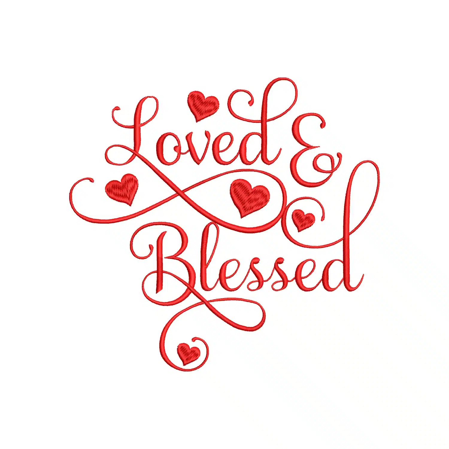 Loved & Blessed Embroidery Design