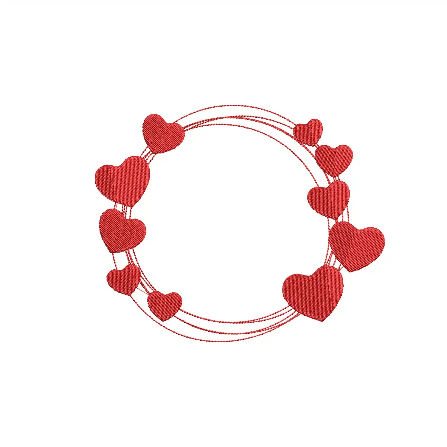 Heart Frame Embroidery Design