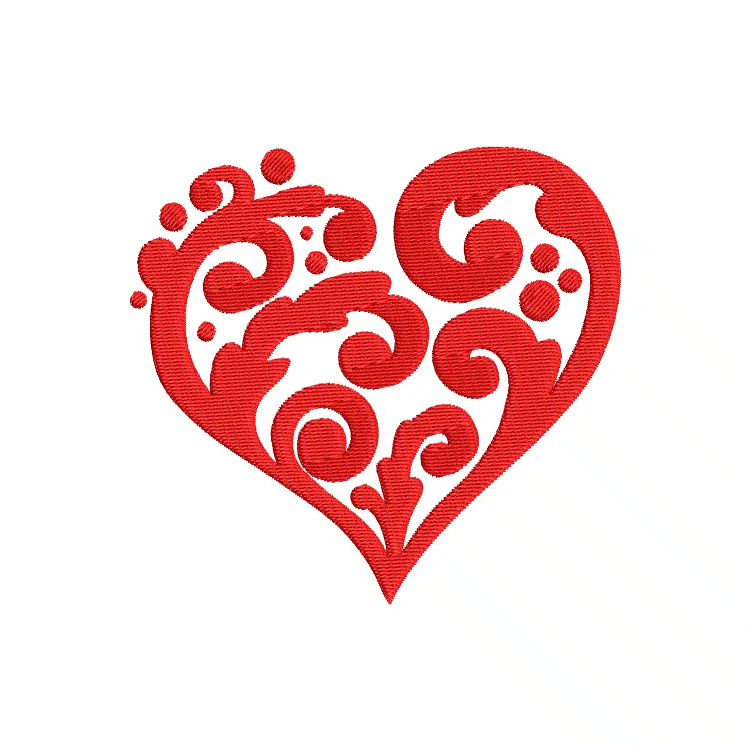 Heart Pattern Embroidery Design