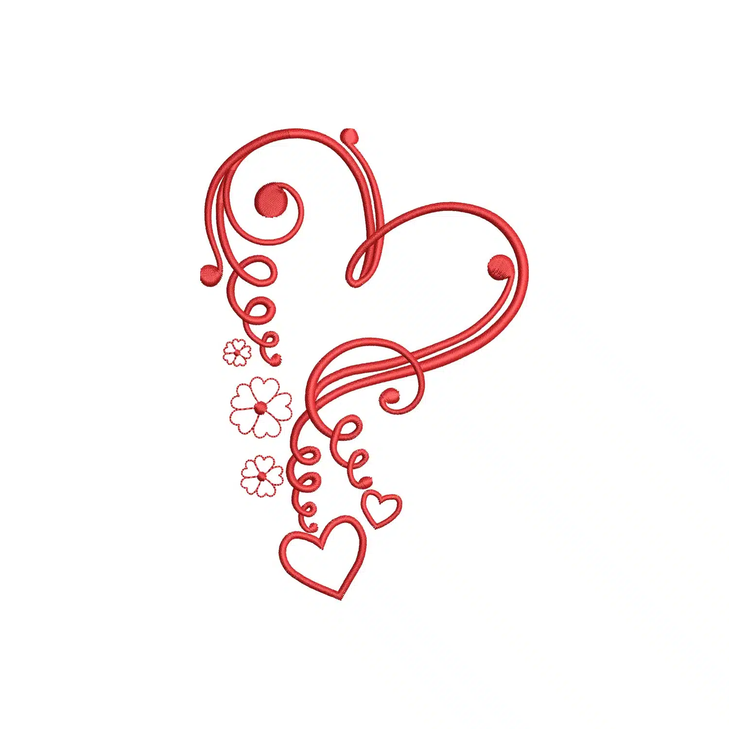 Hearts Embroidery Design