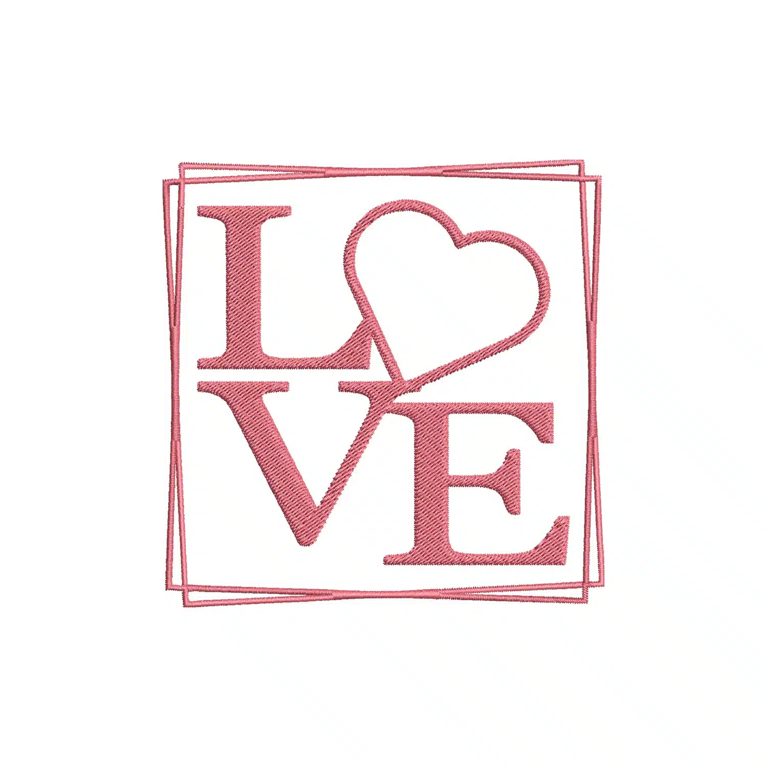 Love Heart Embroidery Design