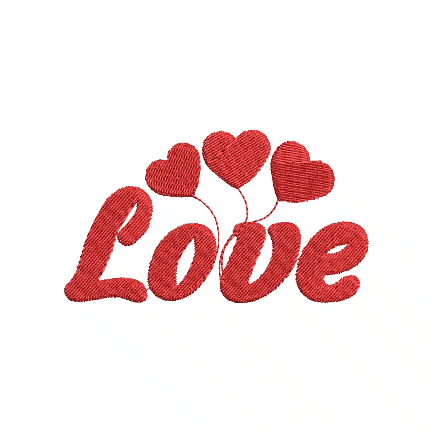 Love Heart Balloon Embroidery Design