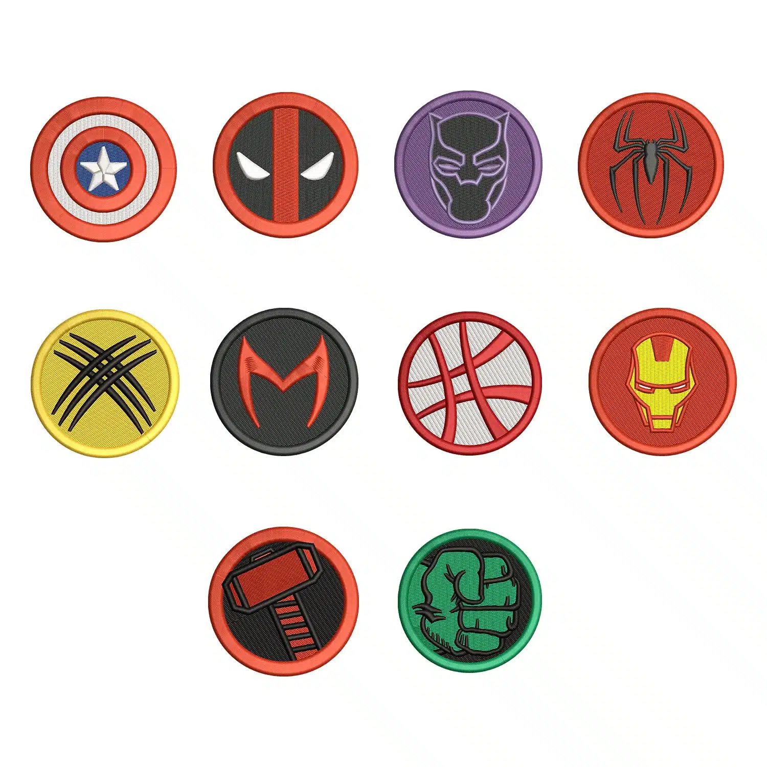 Superhero Logo Bundle Embroidery Design