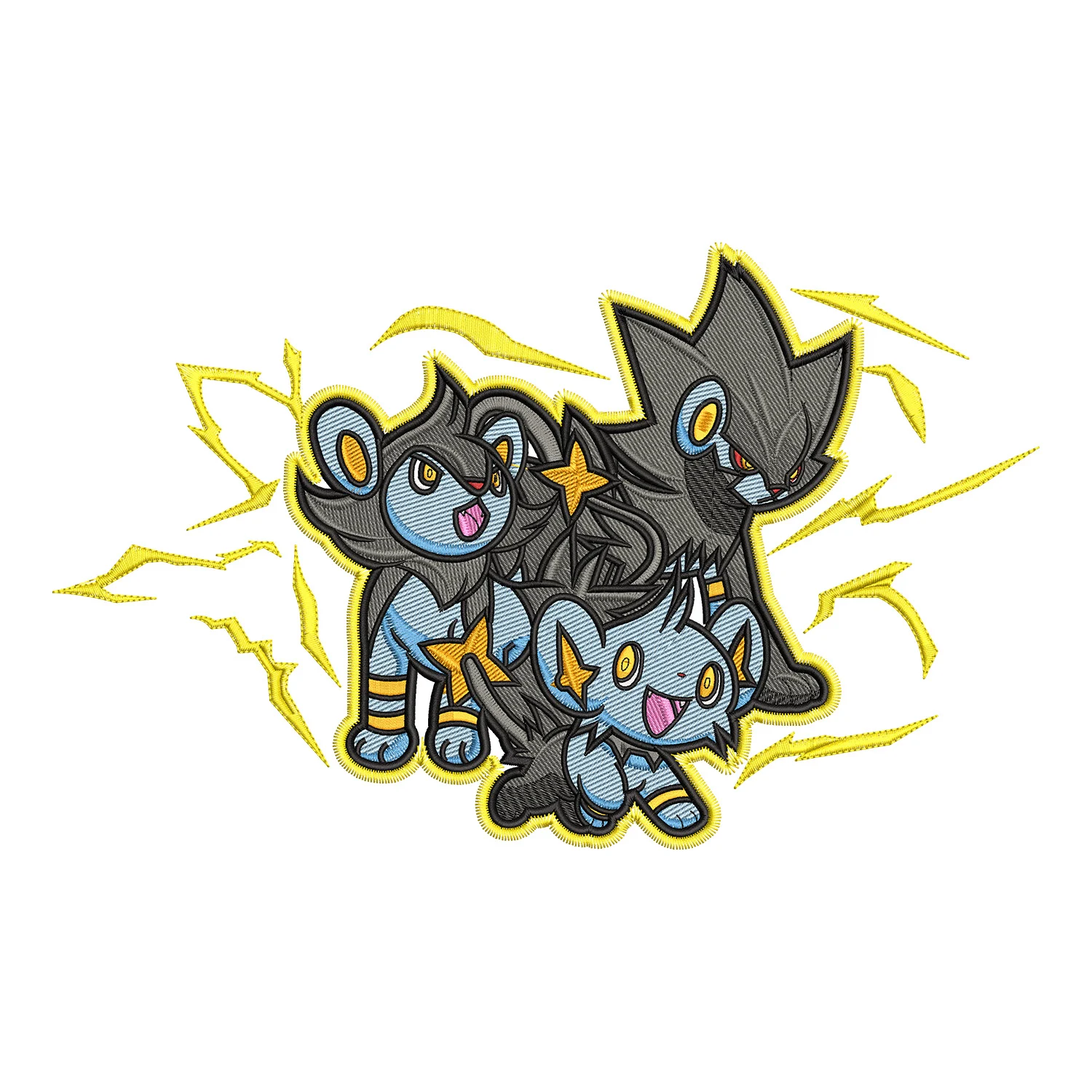 Luxray Embroidery Design