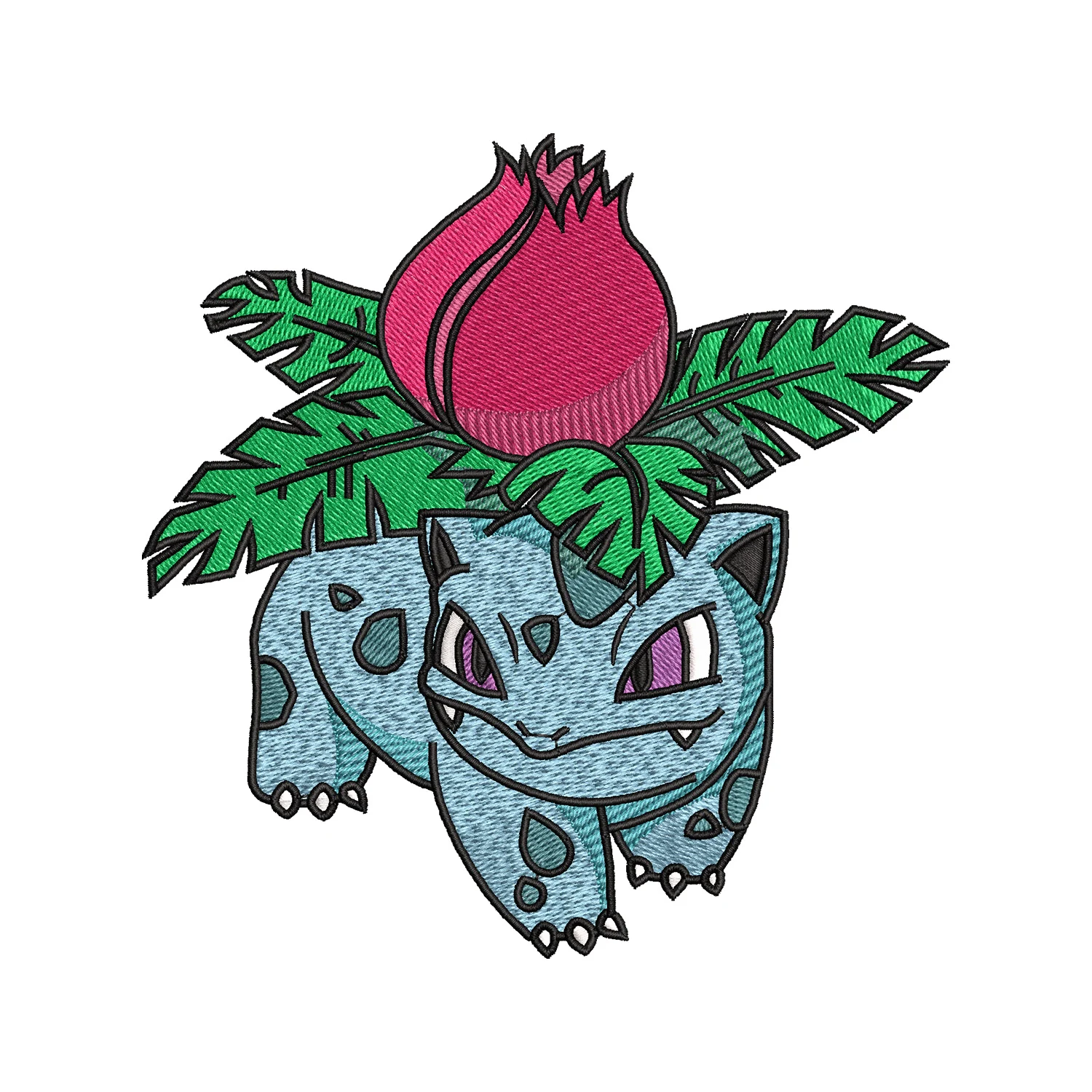 Ivysaur Embroidery Design