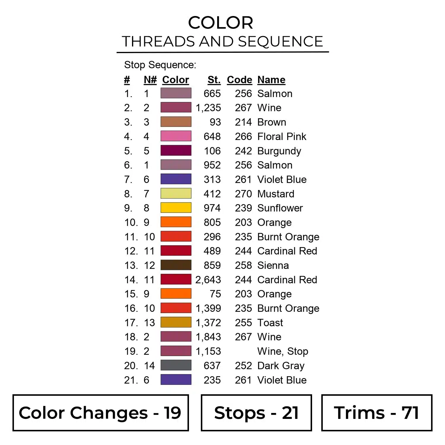 Fox Embroidery Design - Fox Embroidery Design 2 Color AML33