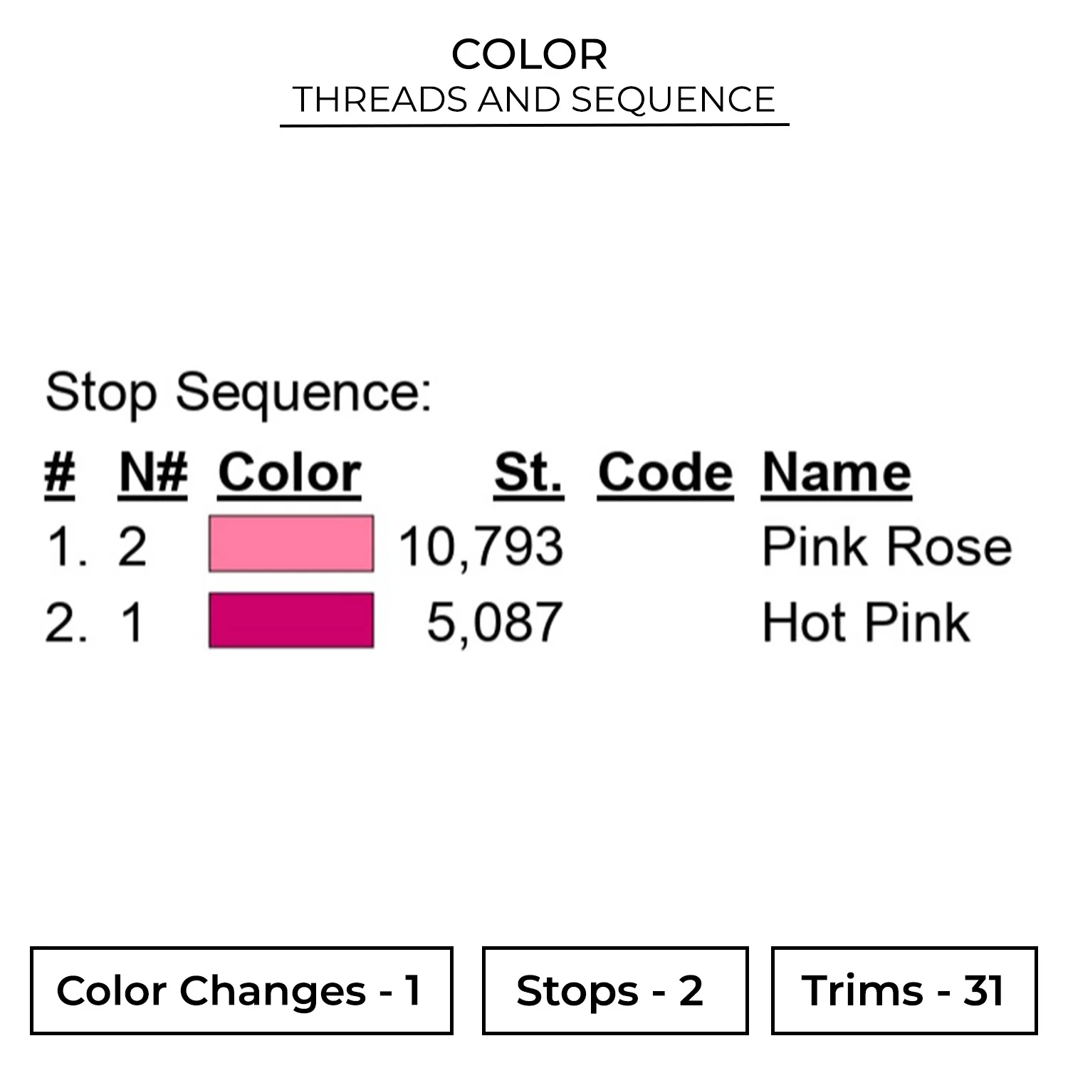 Love Rainbow Embroidery Design 2 Color CRT64