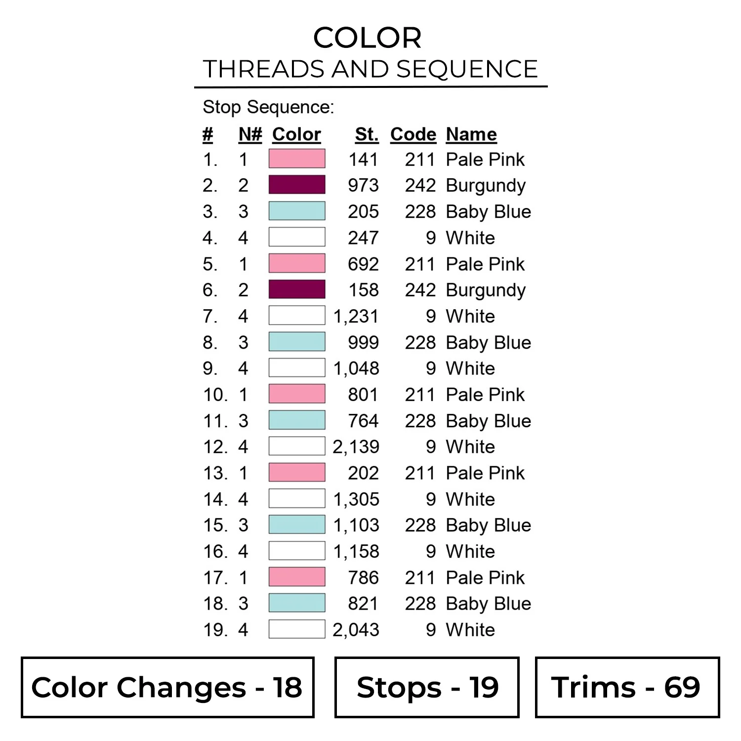 Shoes Embroidery Design 2 Color CRT72