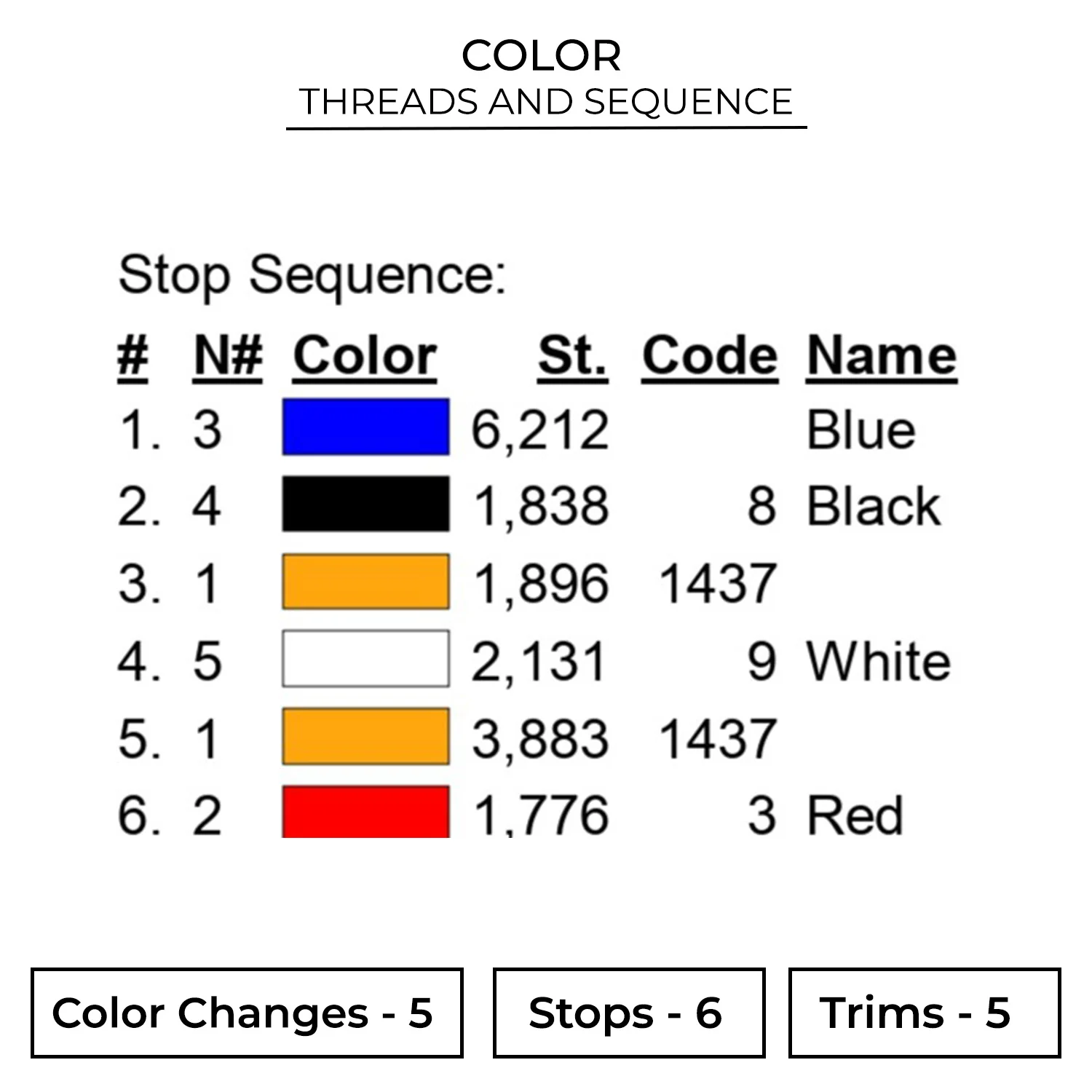 POP Embroidery Design 2 Color GAP68