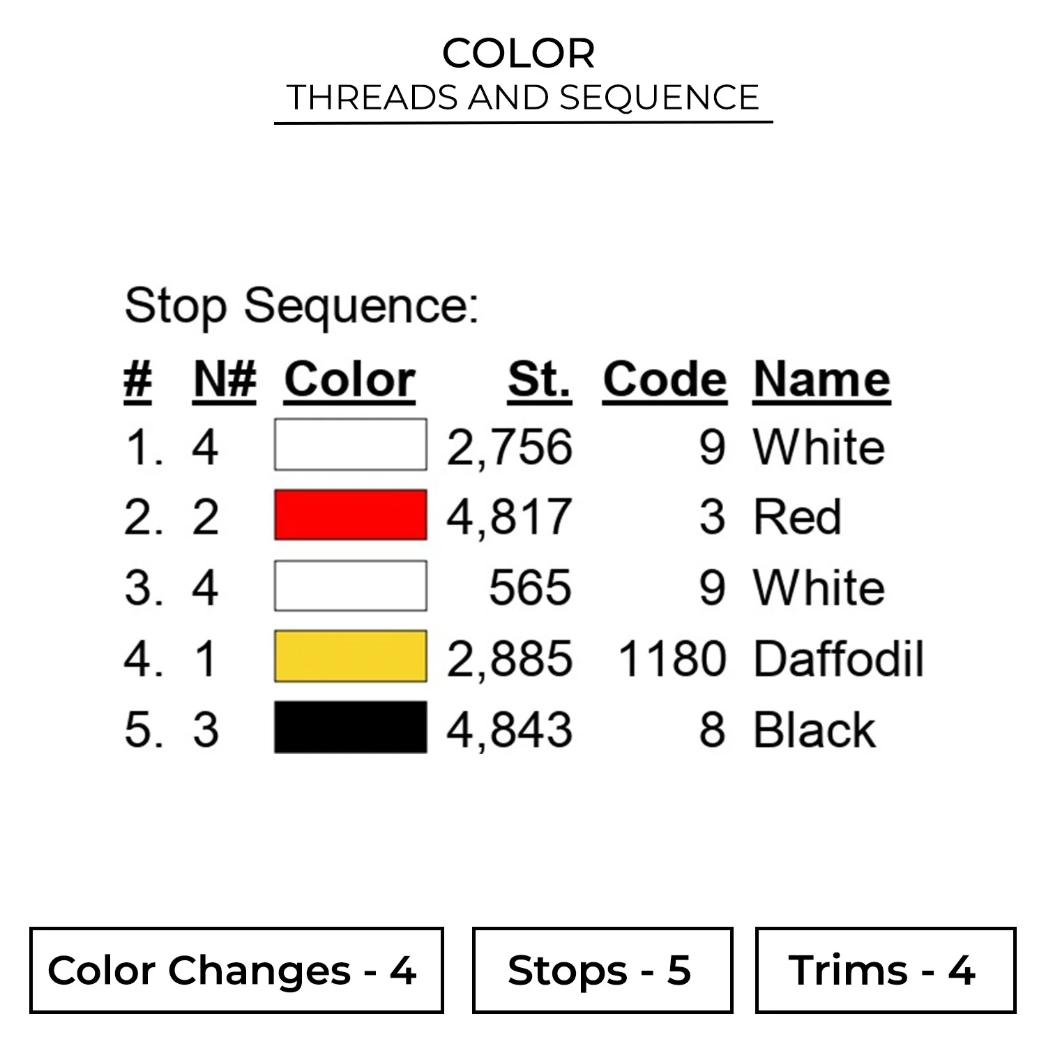 POW Embroidery Design 2 Color GAP69