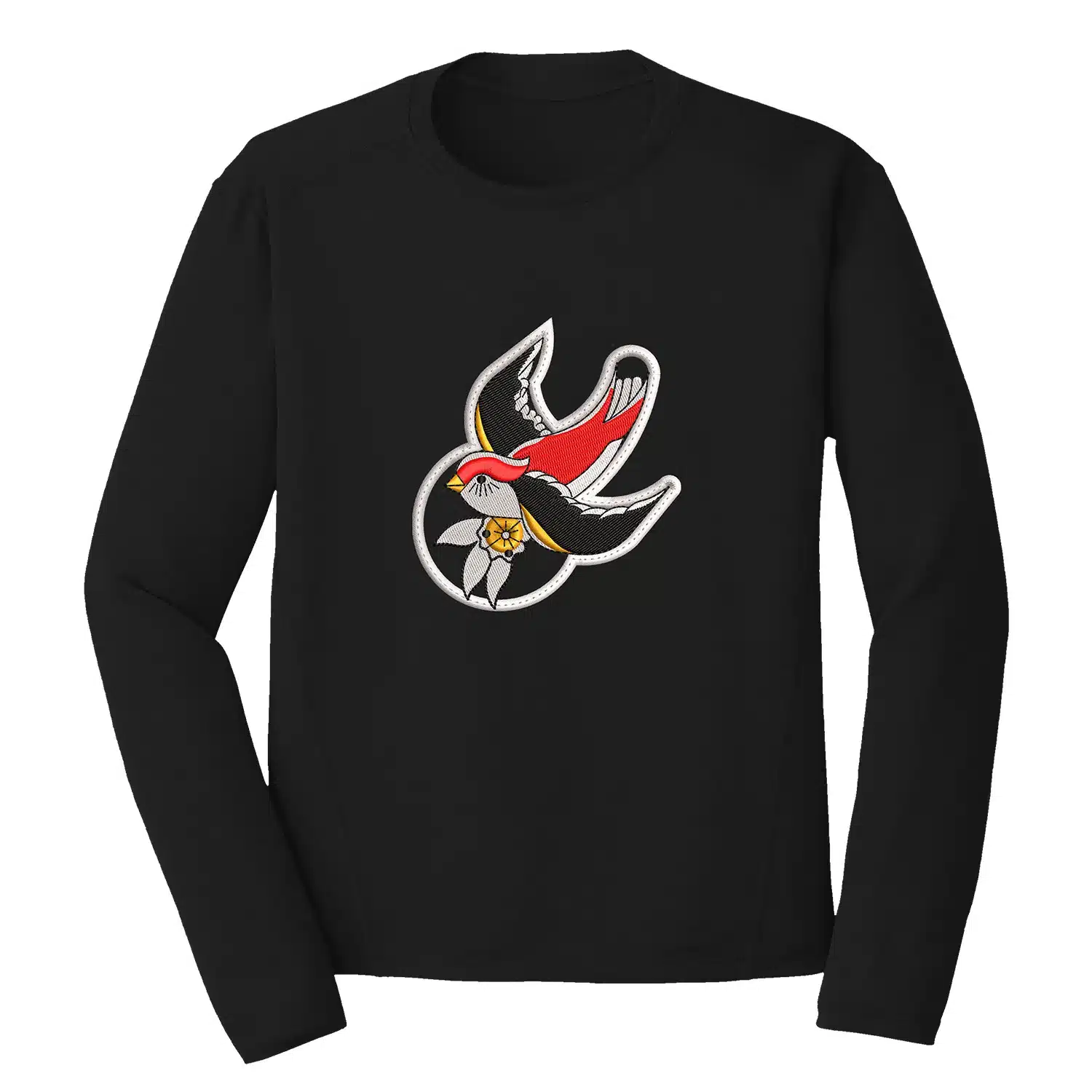 Swallow Bird Embroidery Design - Bird Embroidery Design 1 Mockup BRD11