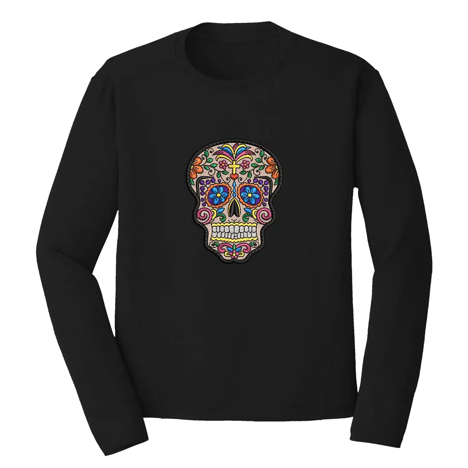 Sugar Skull Embroidery Design 1 Mockup HLW49