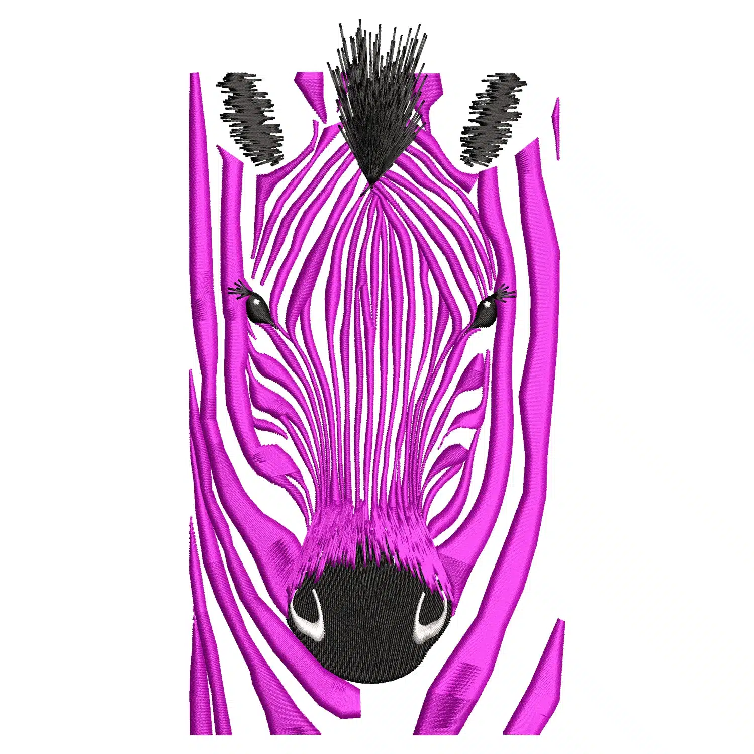 Pink Zebra Embroidery Design