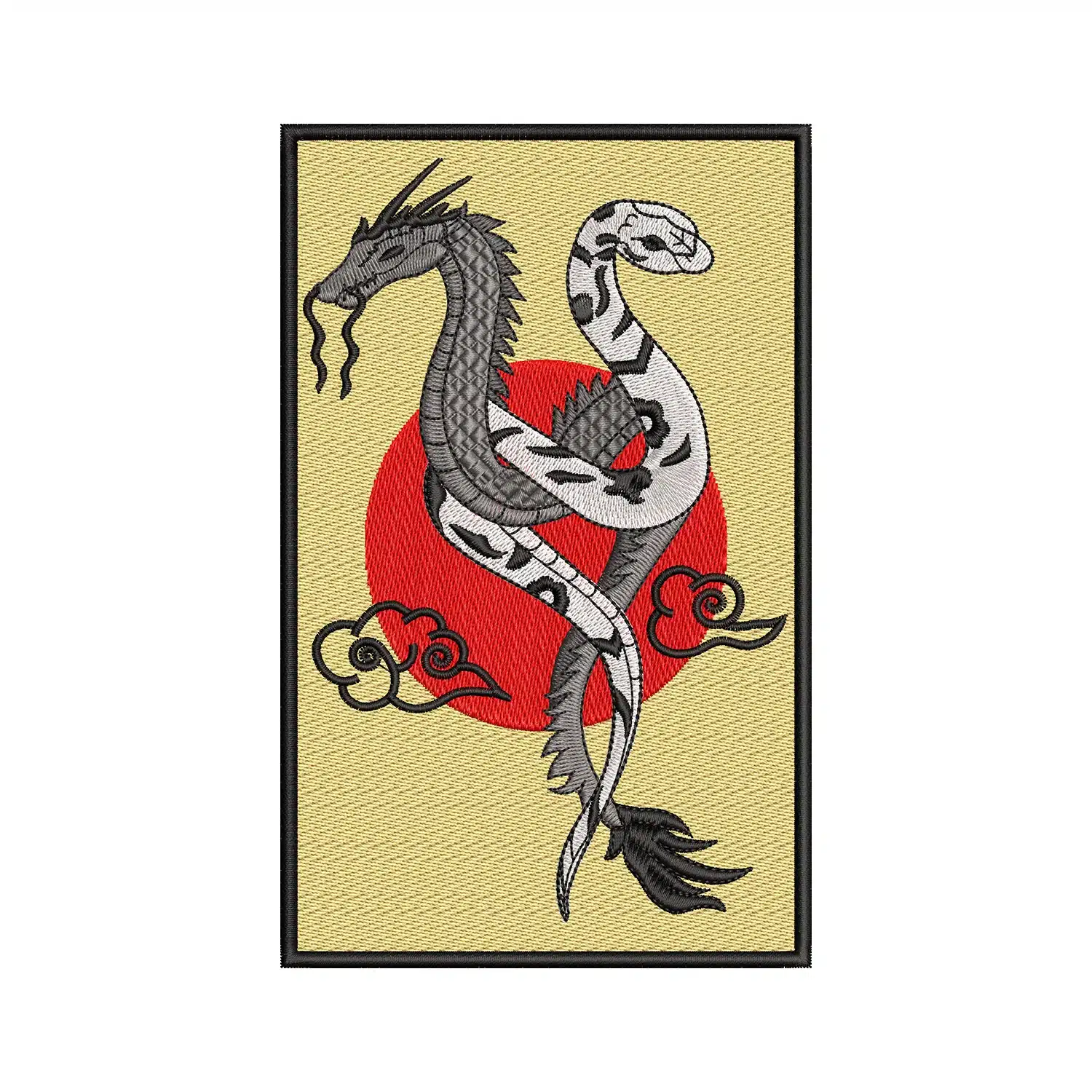 Snake x Dragon Embroidery Design