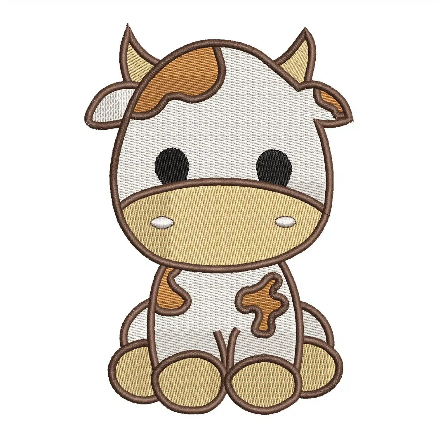 Cute Cow Embroidery Design