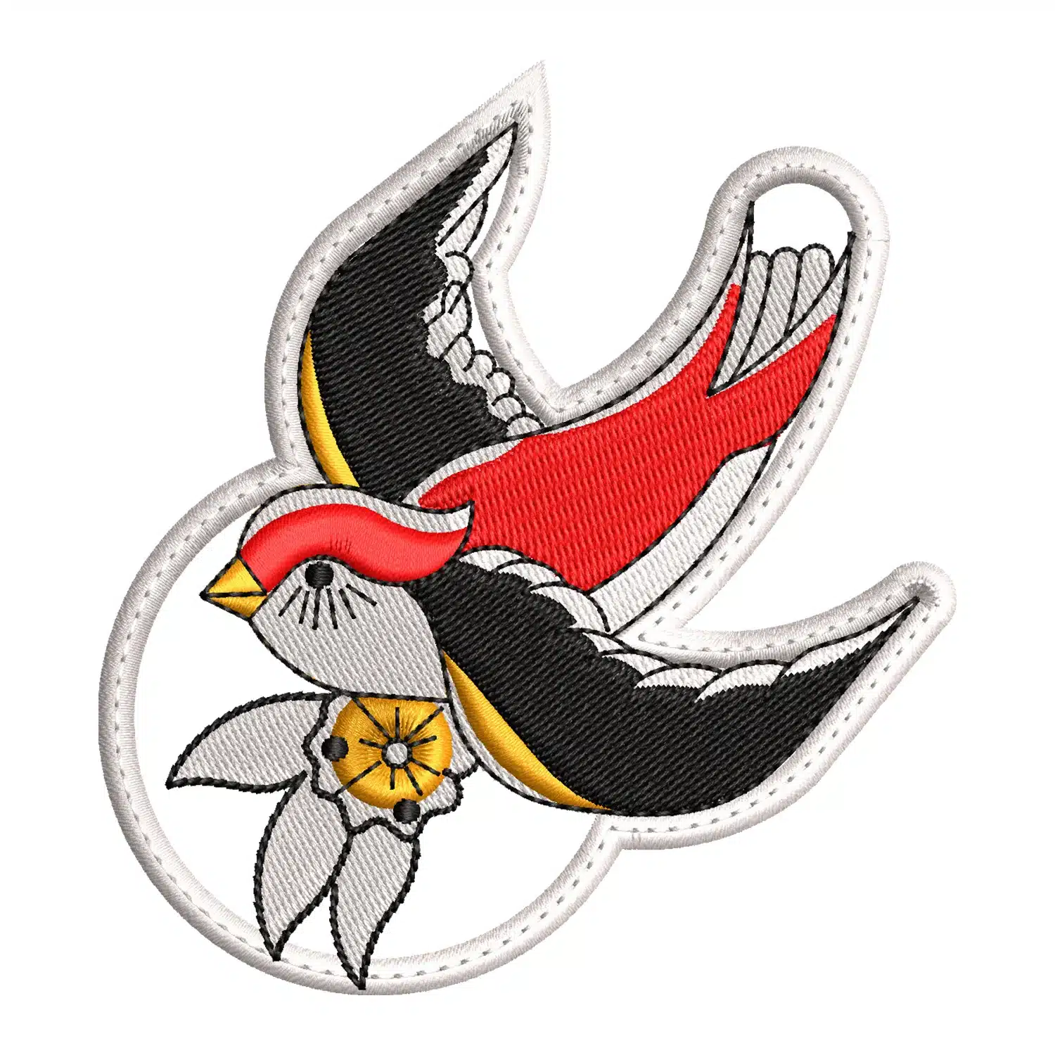 Swallow Bird Embroidery Design Swallow Bird Embroidery Design