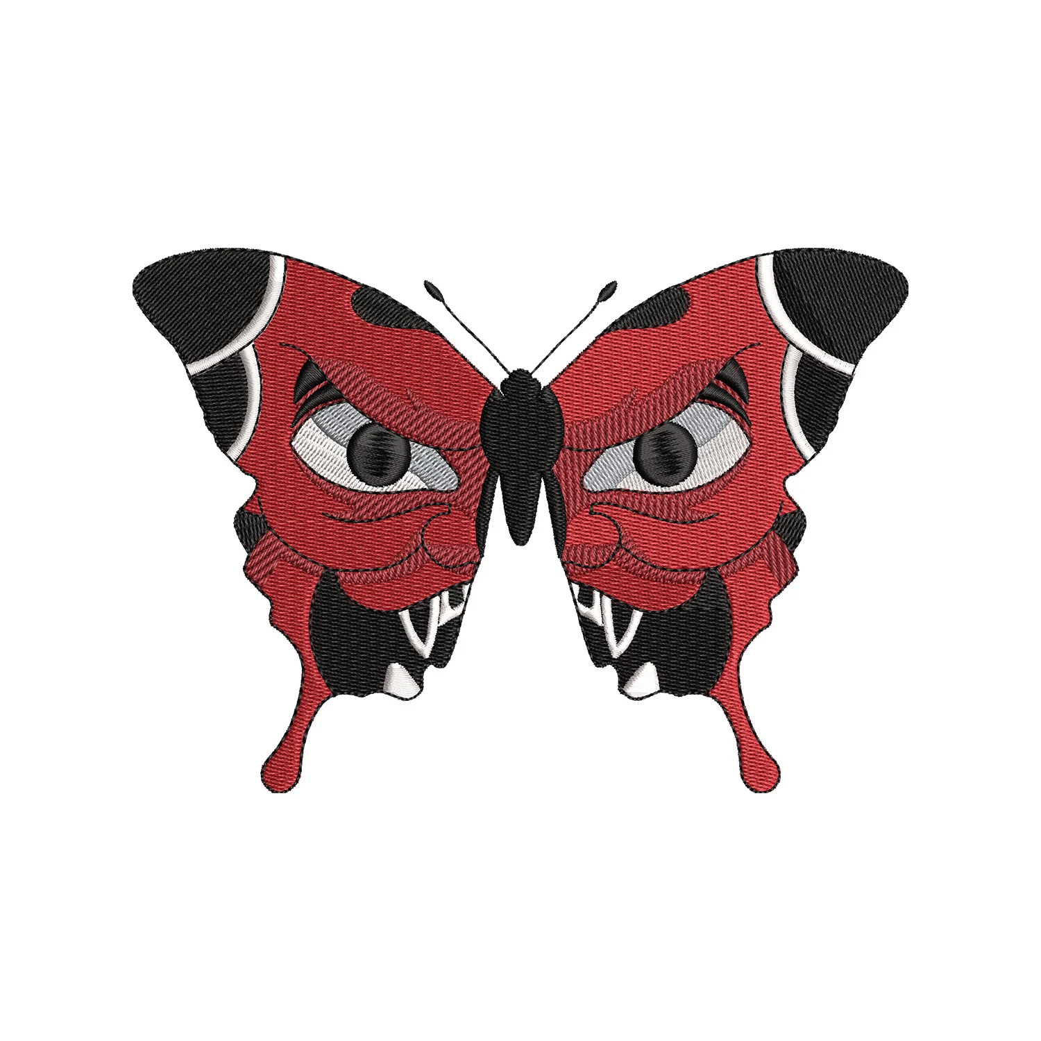 Butterfly Demon Embroidery Design