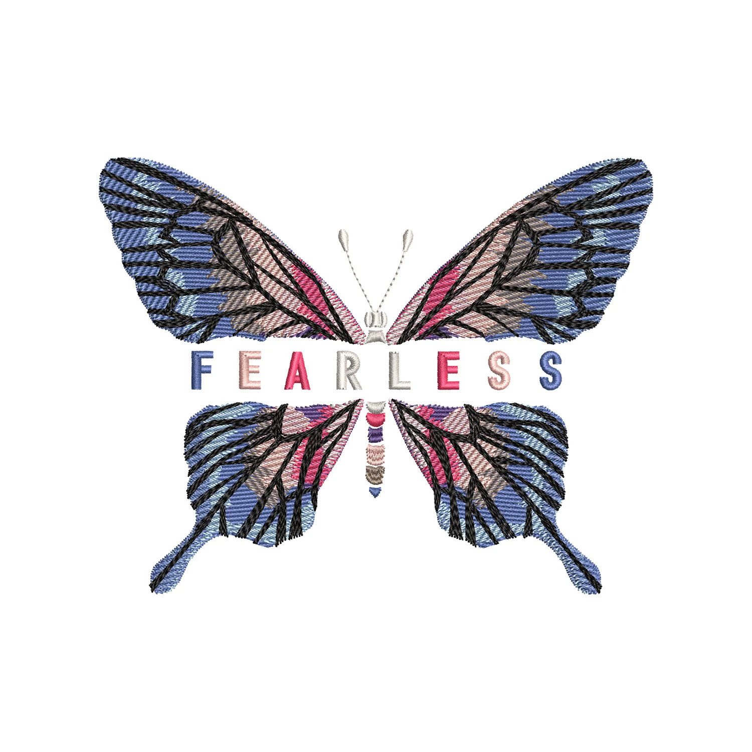 Fearless Butterfly Embroidery Design