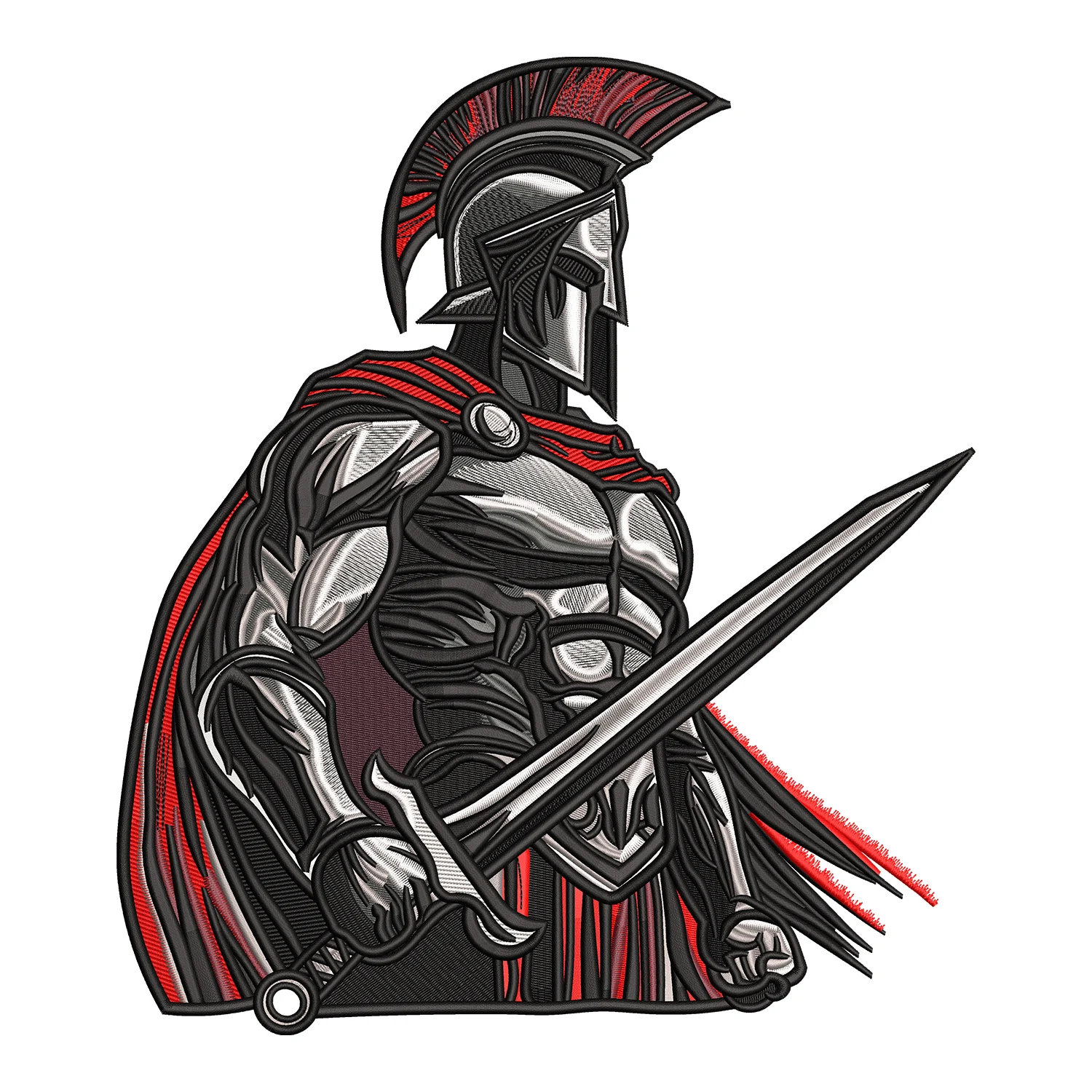 Spartan Warrior Embroidery Design