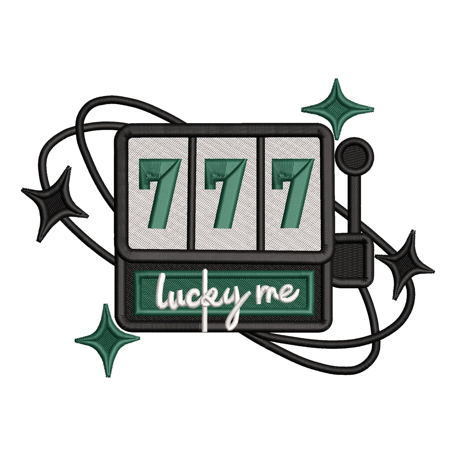 Lucky Me Embroidery Design