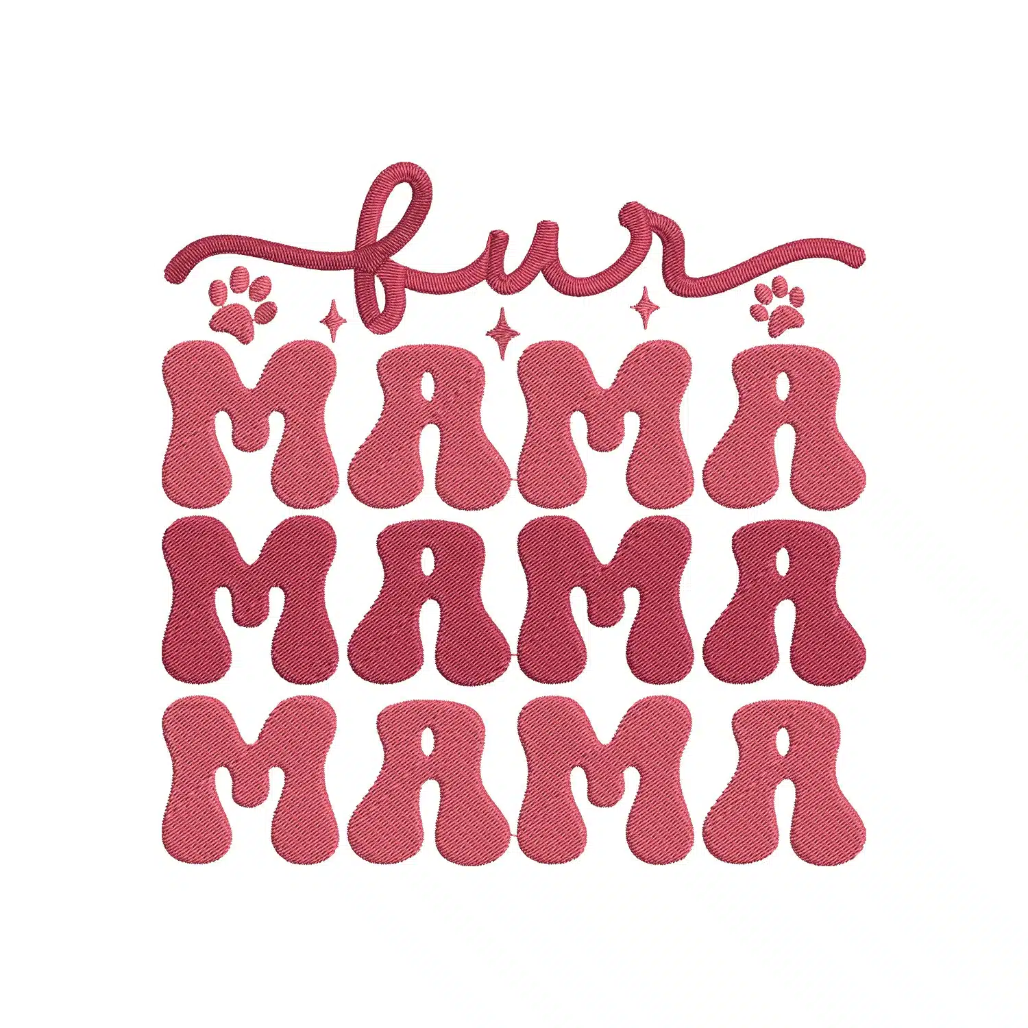 Fur Mama Embroidery Design