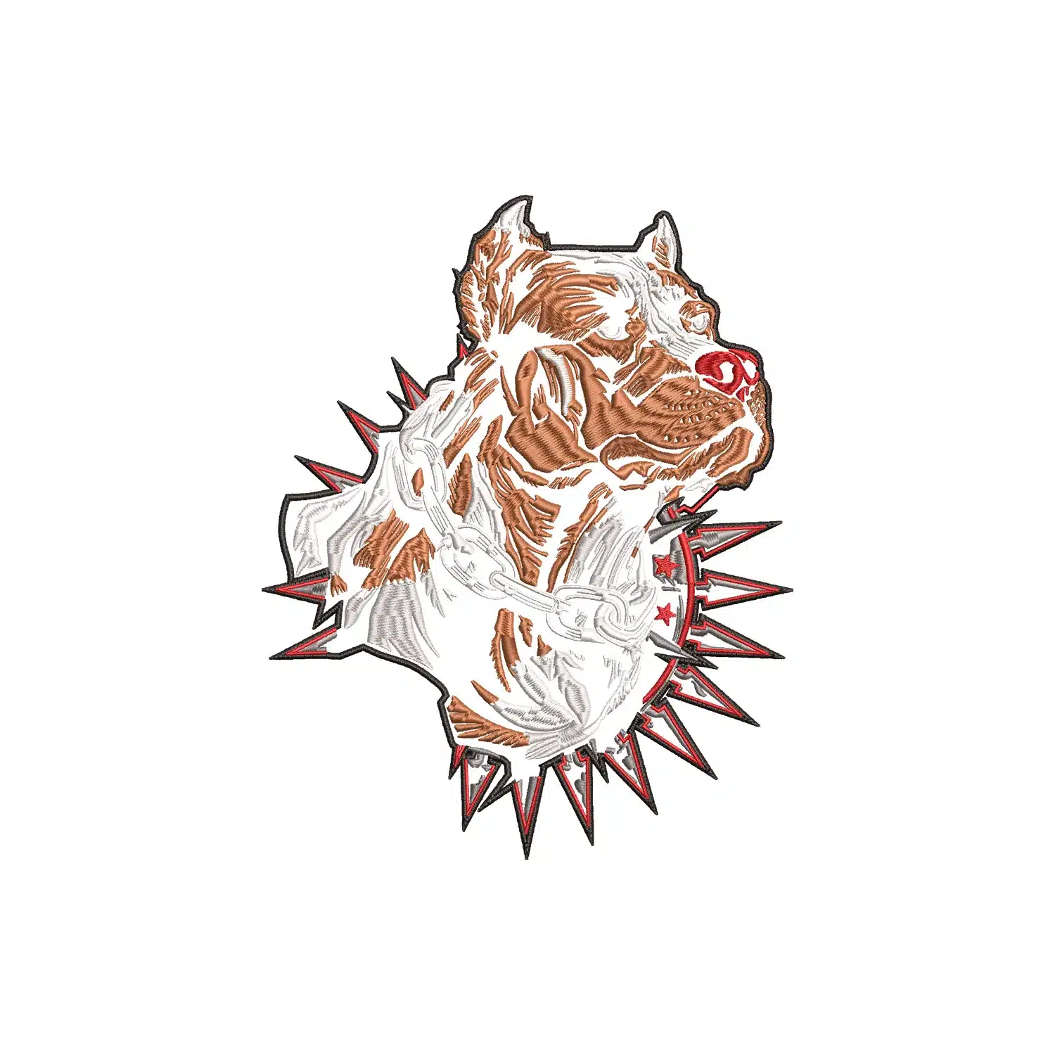 Pit Bull Terrier Embroidery Design