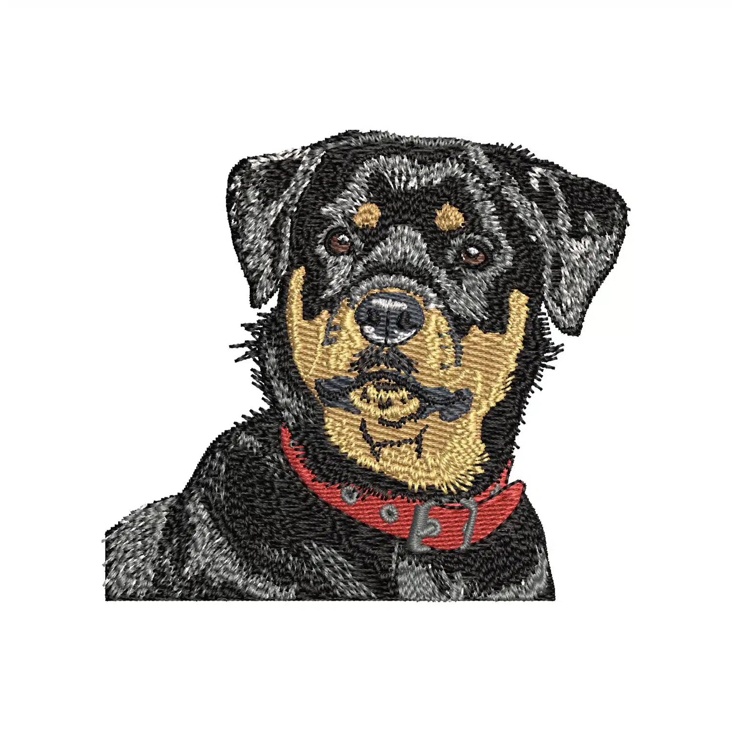 Rottweiler Dog Embroidery Design Rottweiler Dog Embroidery Design