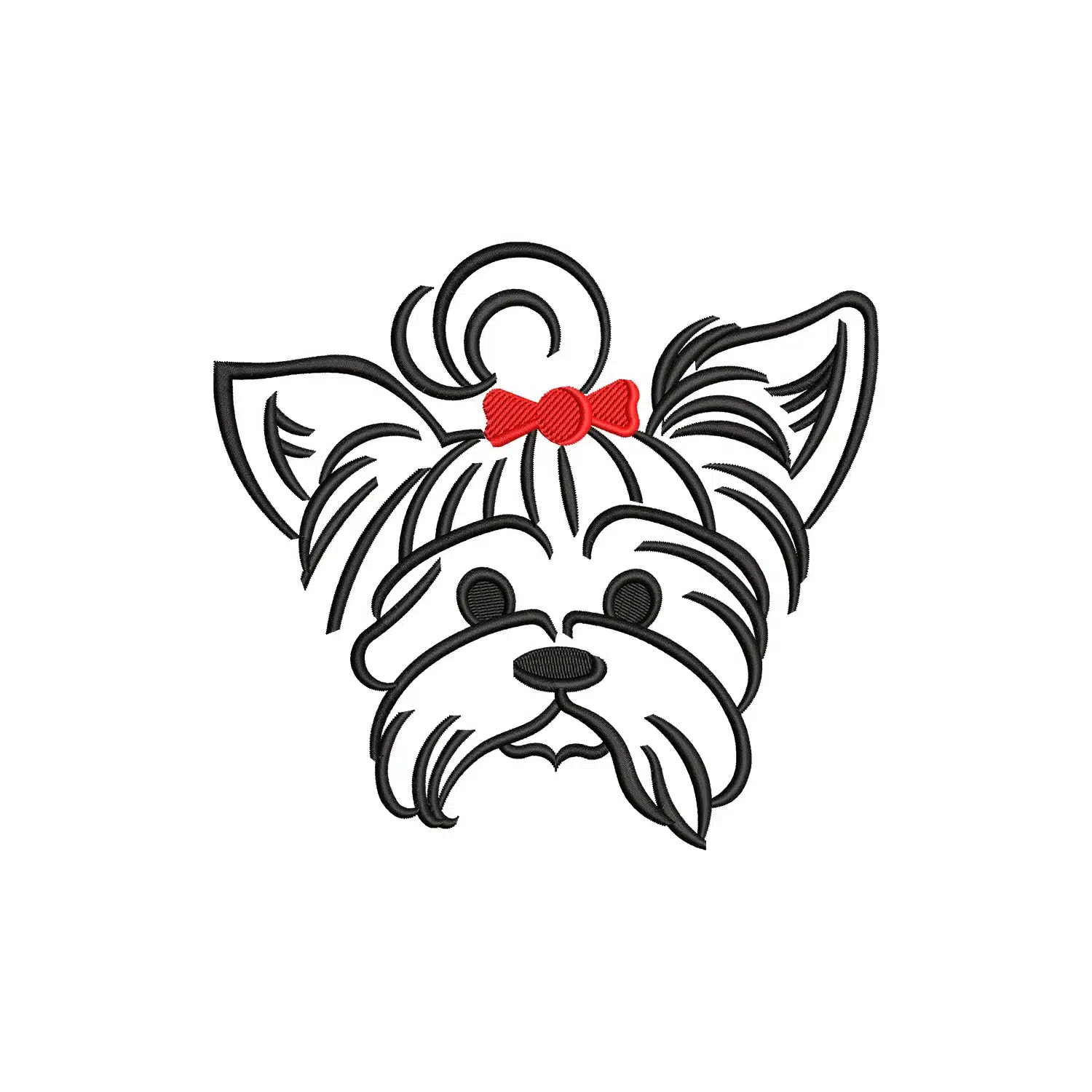 Yorkshire Terrier Dog Face Embroidery Design