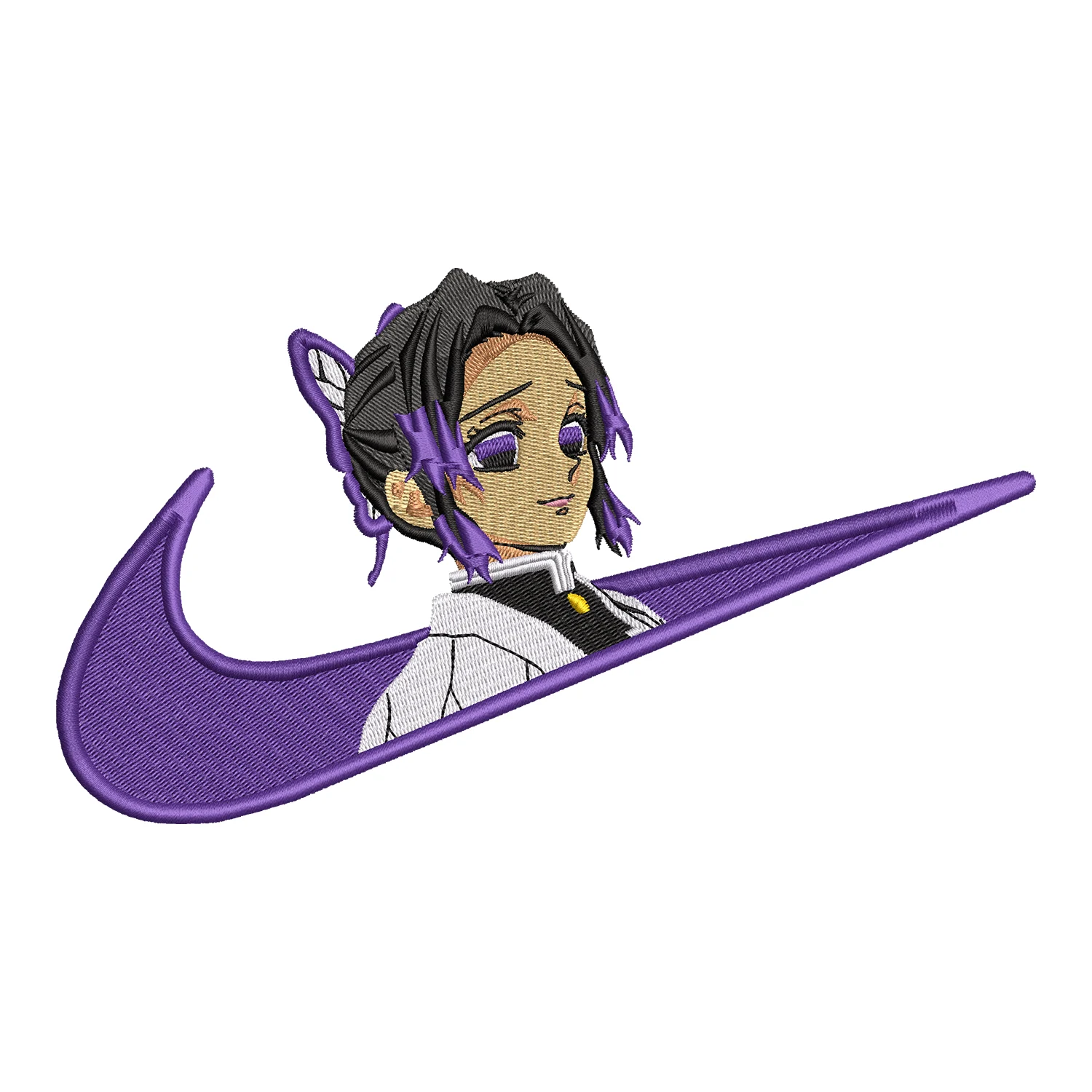 Shinobu Swoosh Embroidery Design