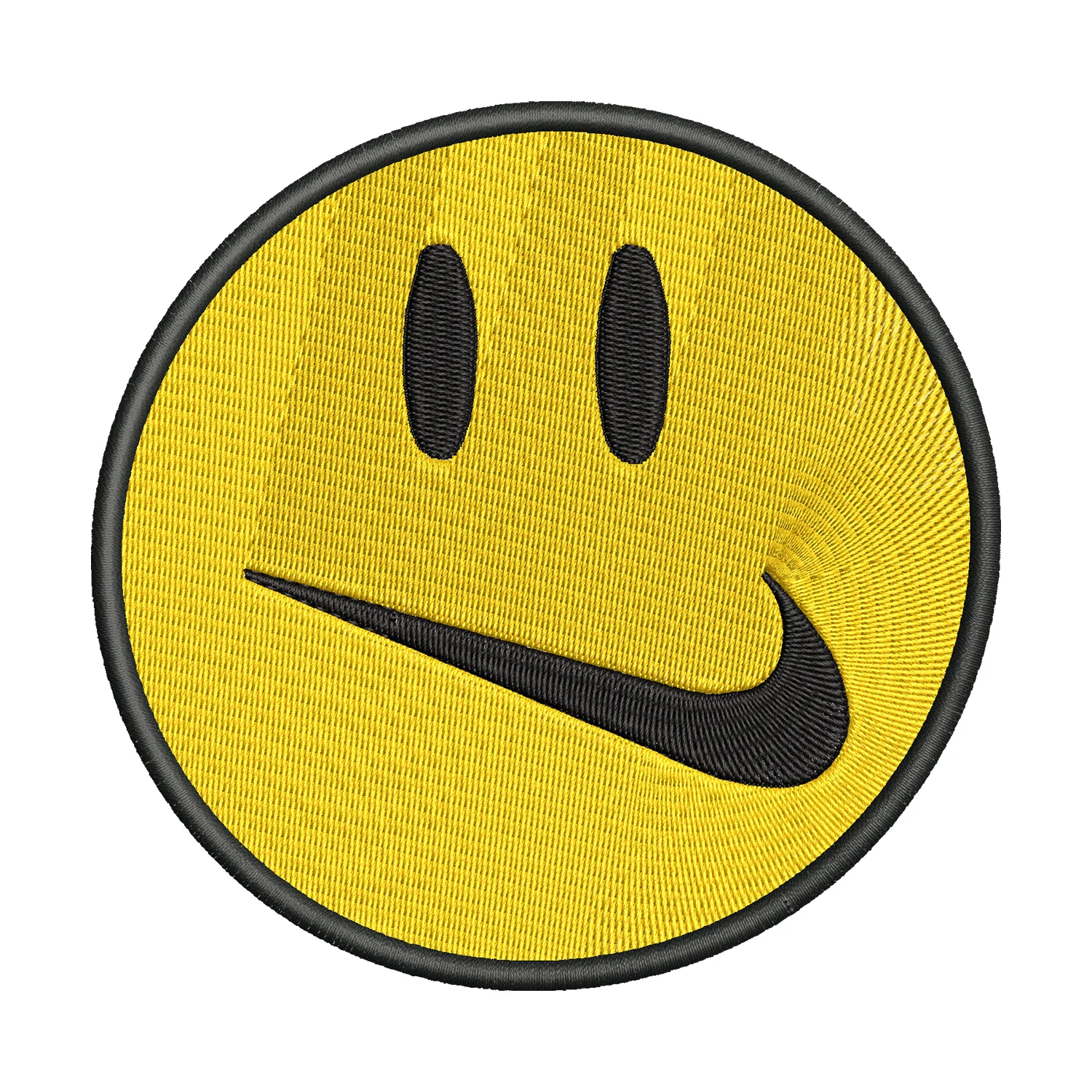 Smiley Reverse Embroidery Design
