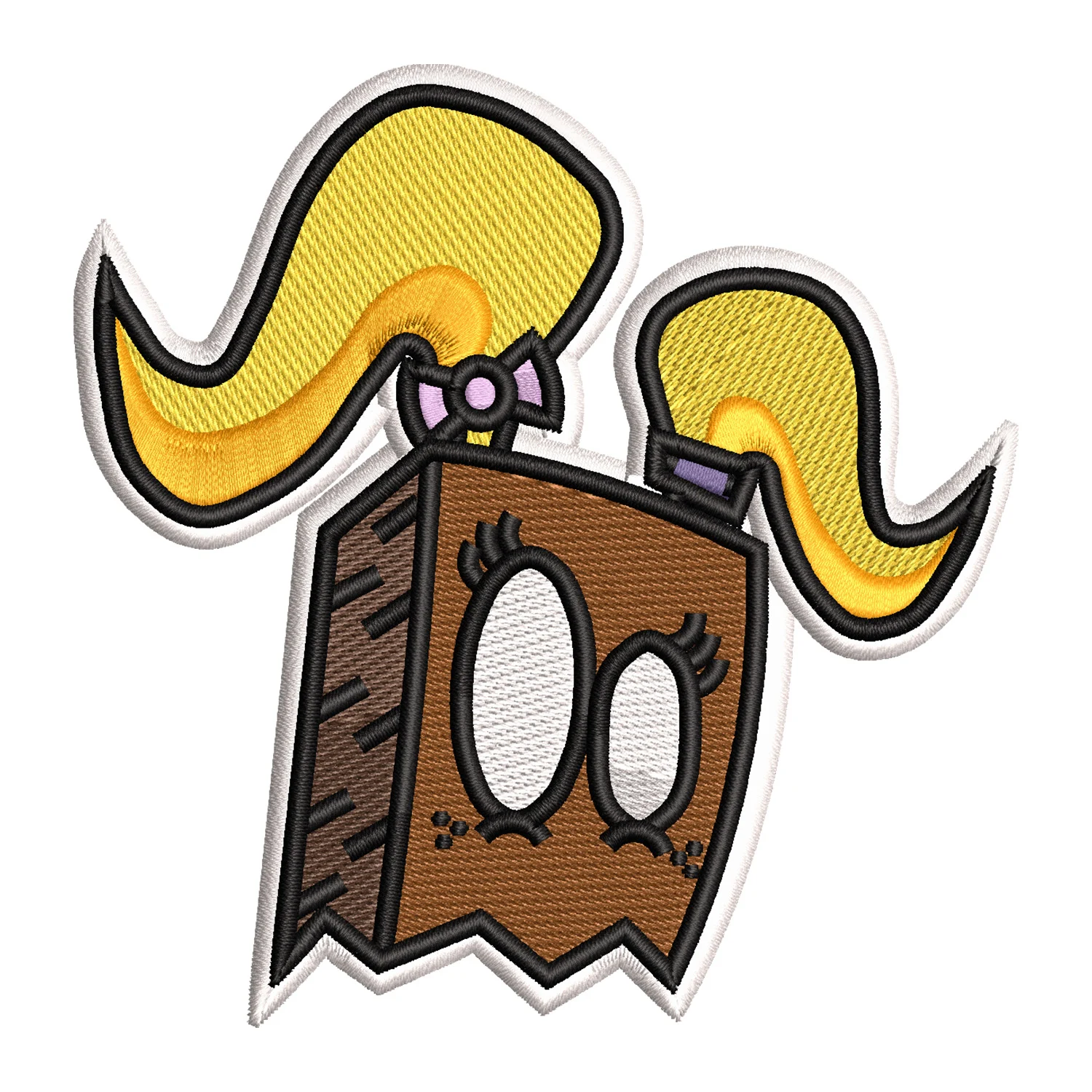 Bandit Girl Mask Embroidery Design