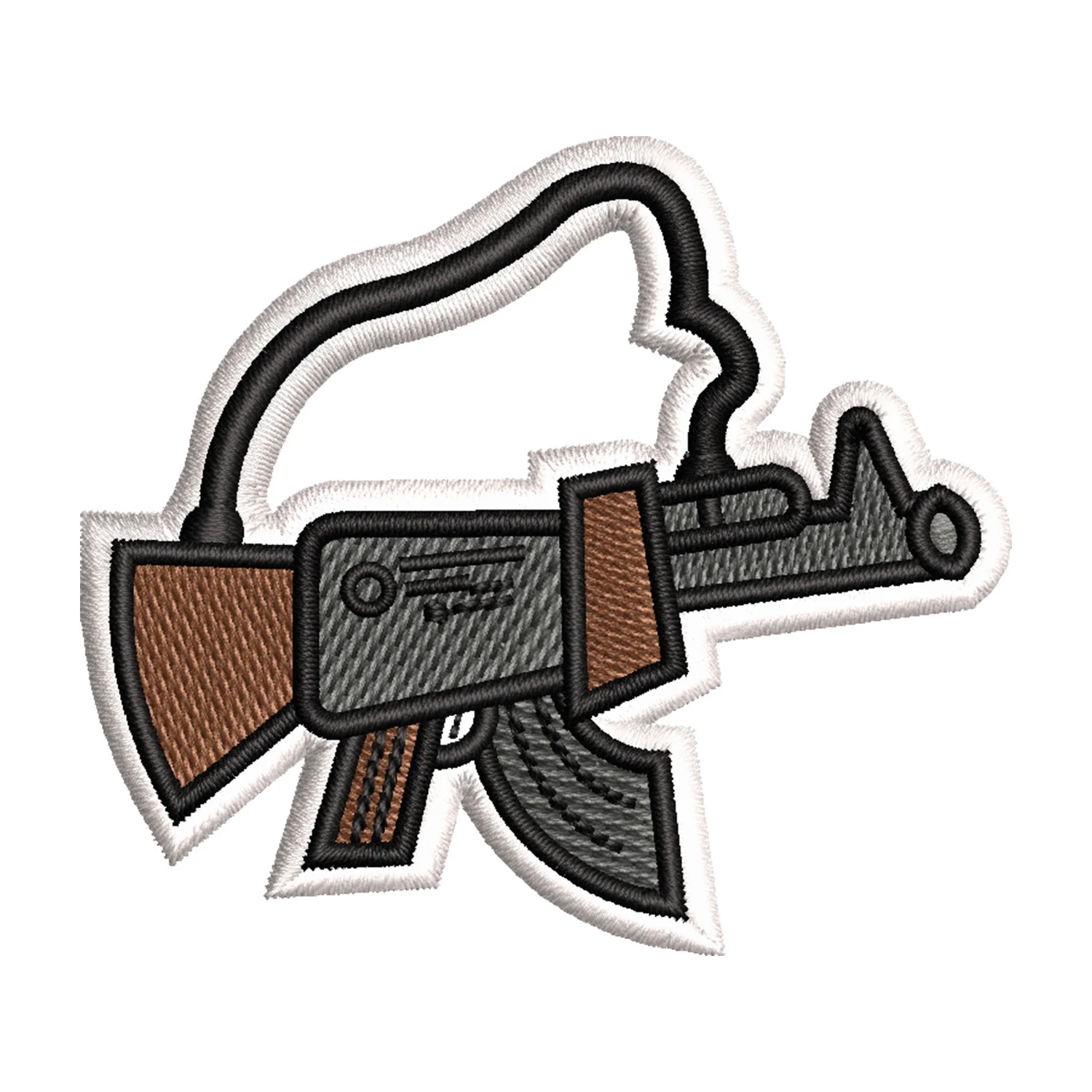Rifle Gun Embroidery Design