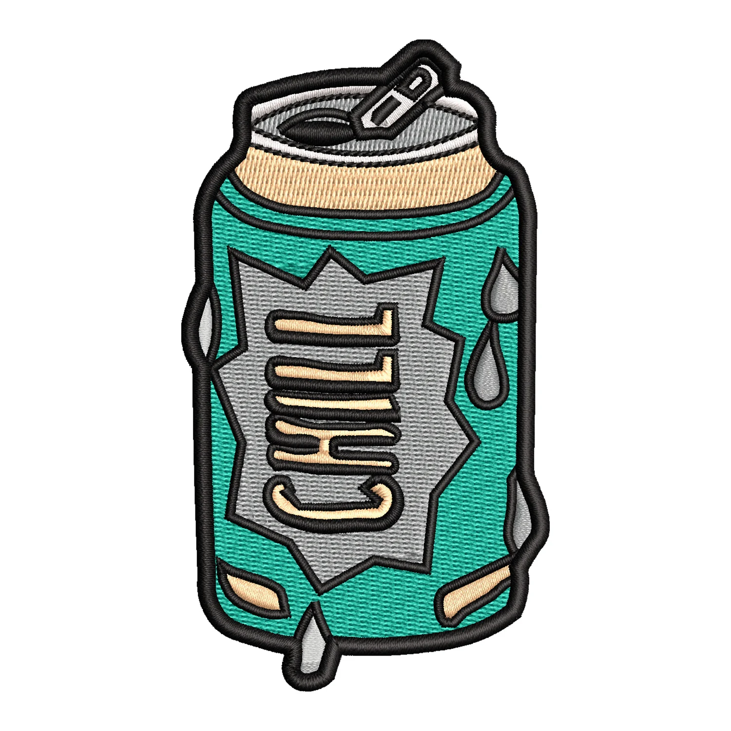 Chill Soda Can Embroidery Design