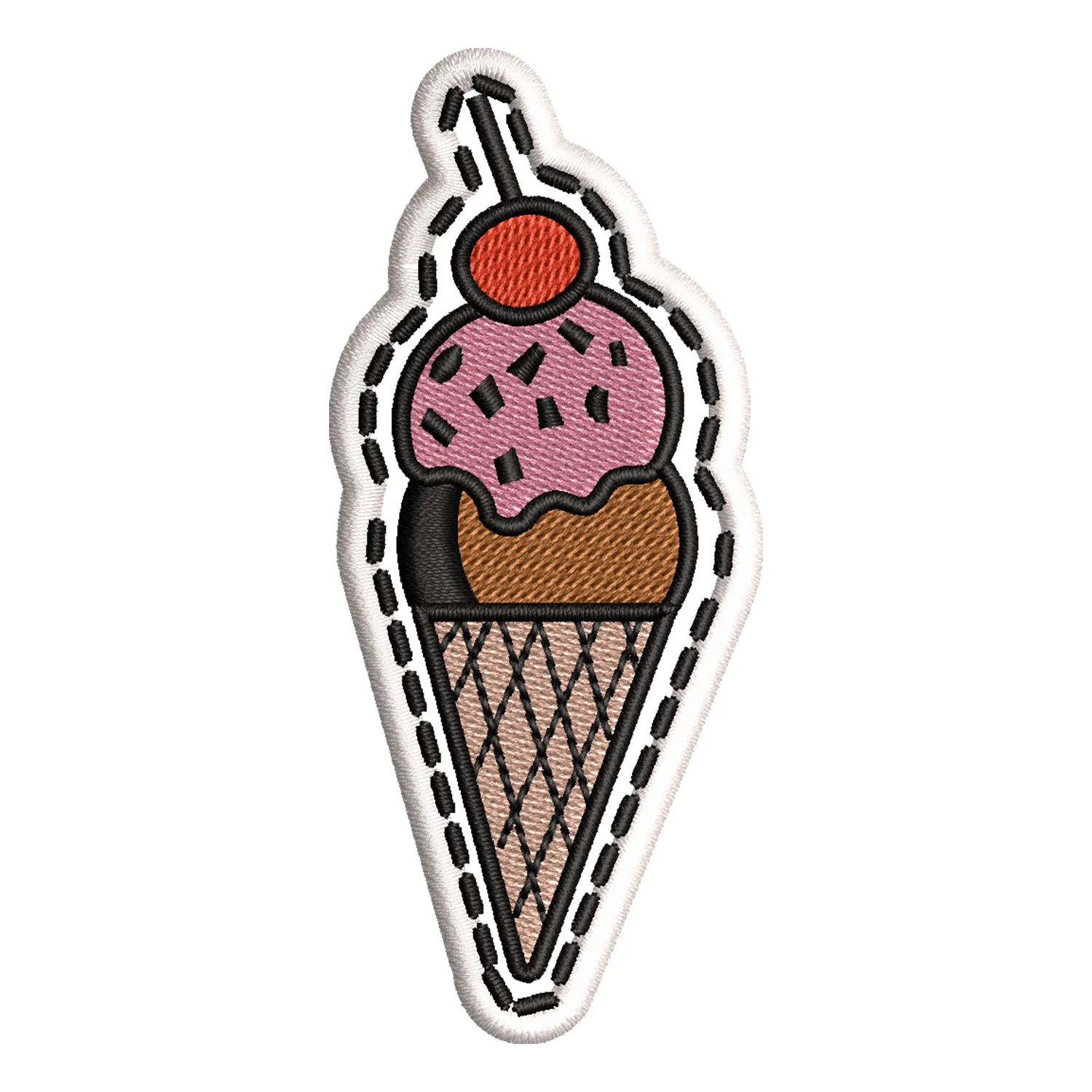 Ice cream Embroidery Design
