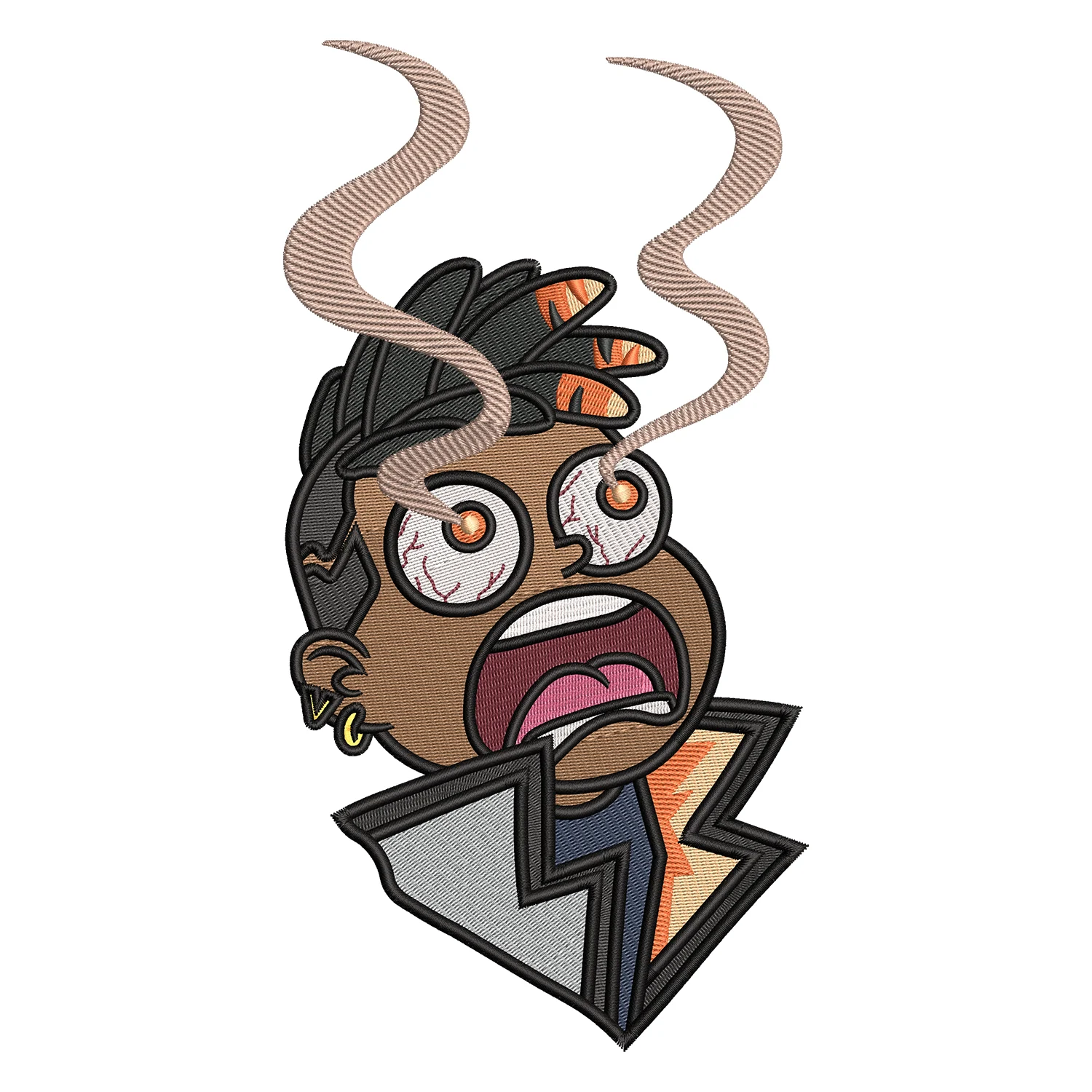 Raze Burning Embroidery Design