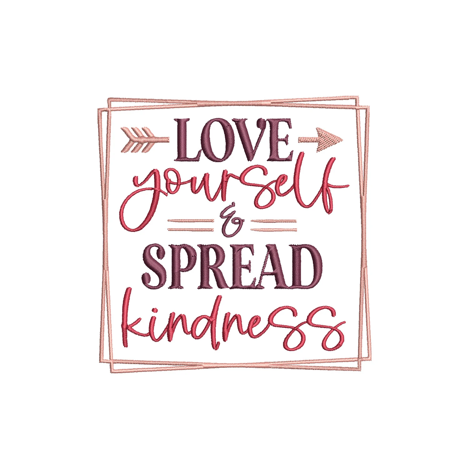 Love & Spread Kindness Embroidery Design