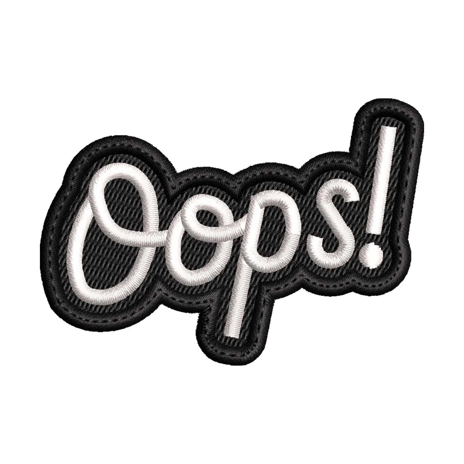 Oops Embroidery Design