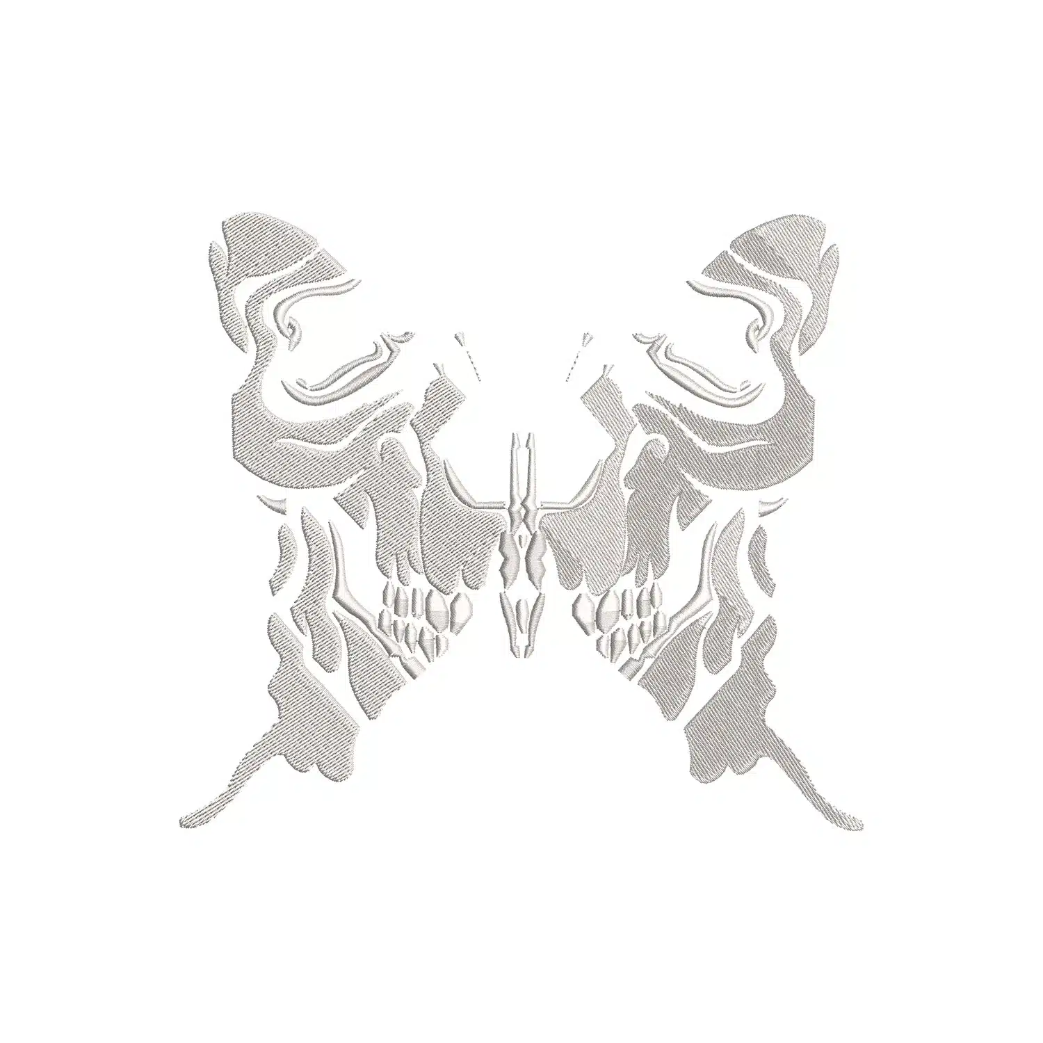 Skull Butterfly Embroidery Design Skull Butterfly Embroidery Design