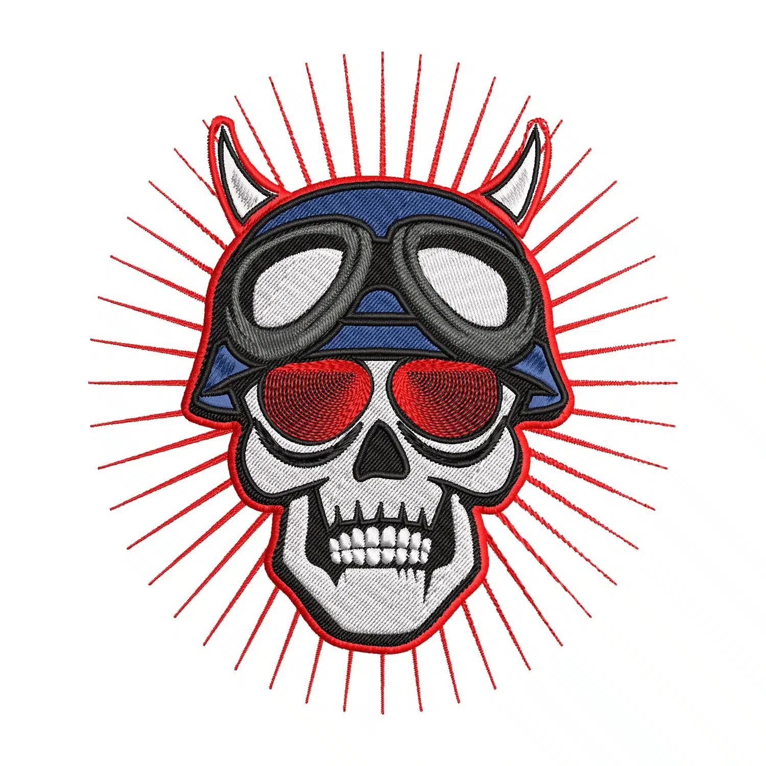 Skull Commando Embroidery Design