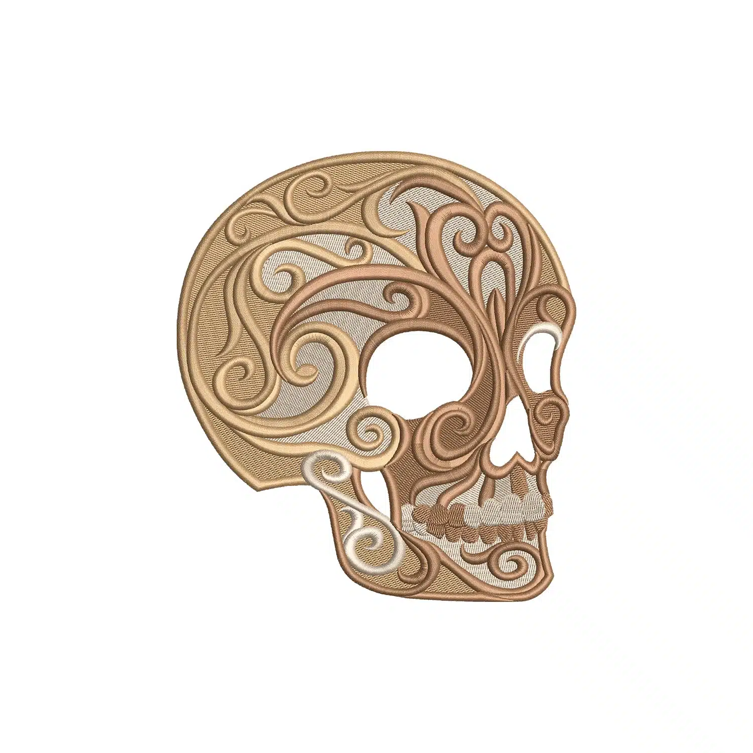 Skull Pattern Embroidery Design