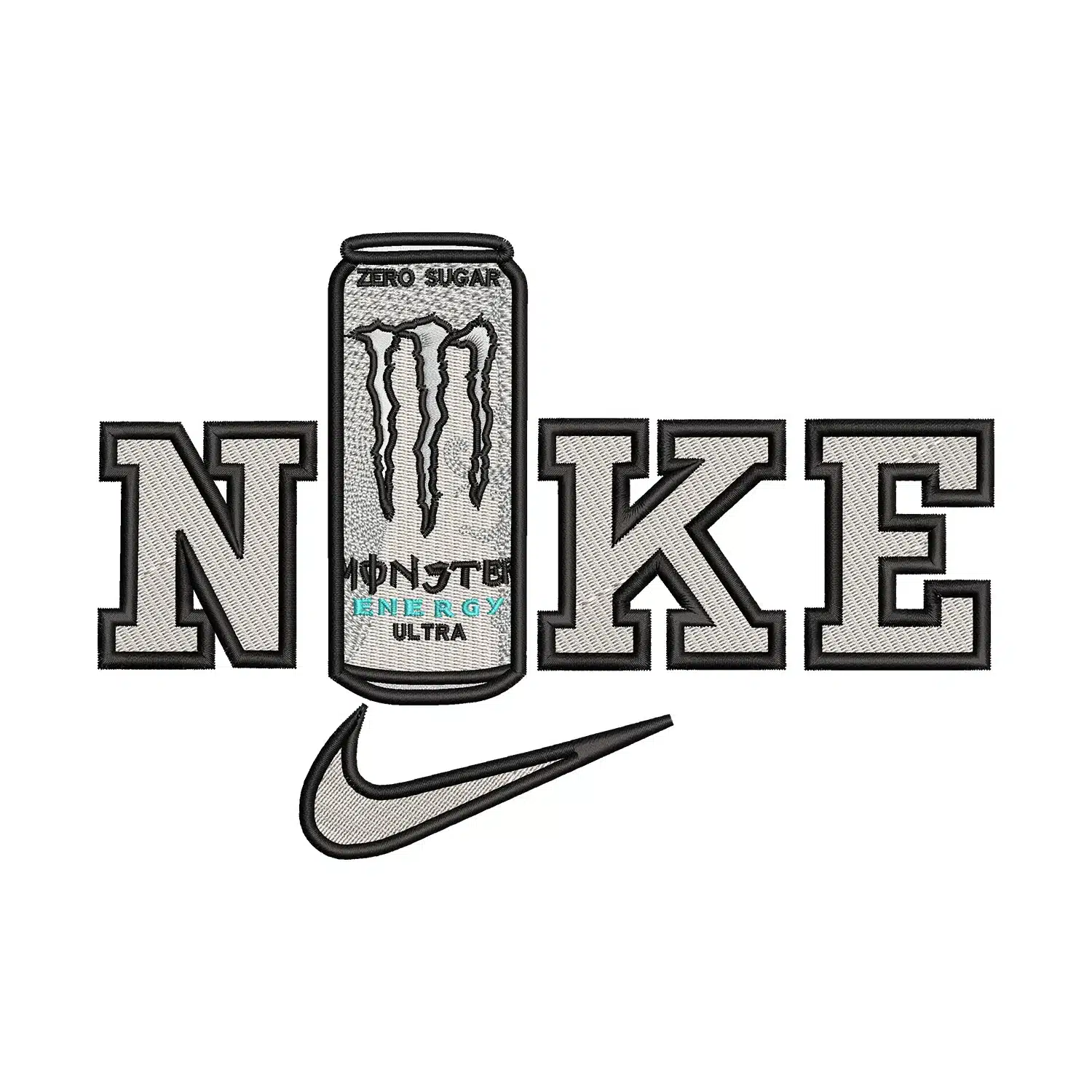 Monster Nike Embroidery Design