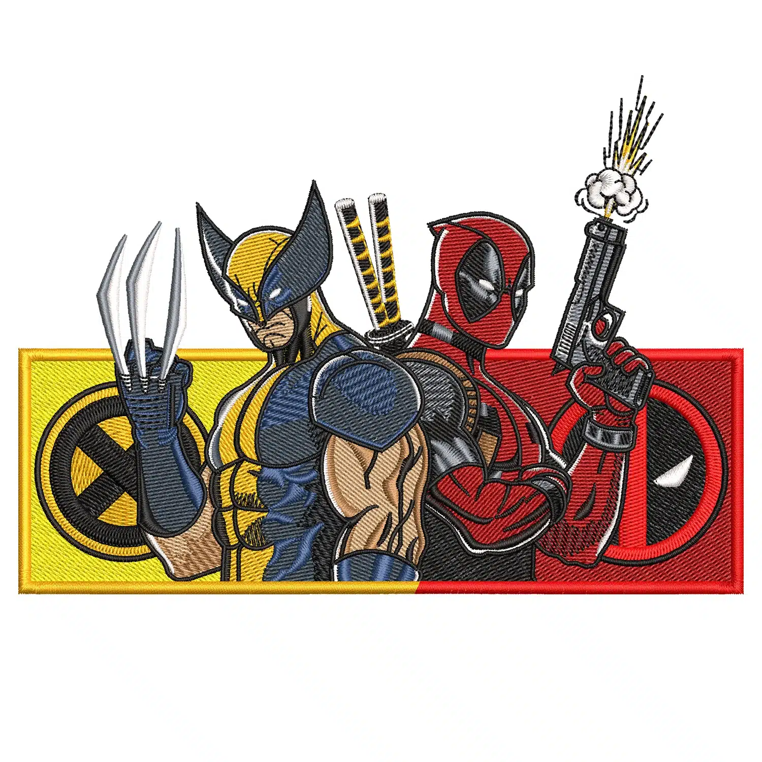 Deadpool And Wolverine Embroidery Design