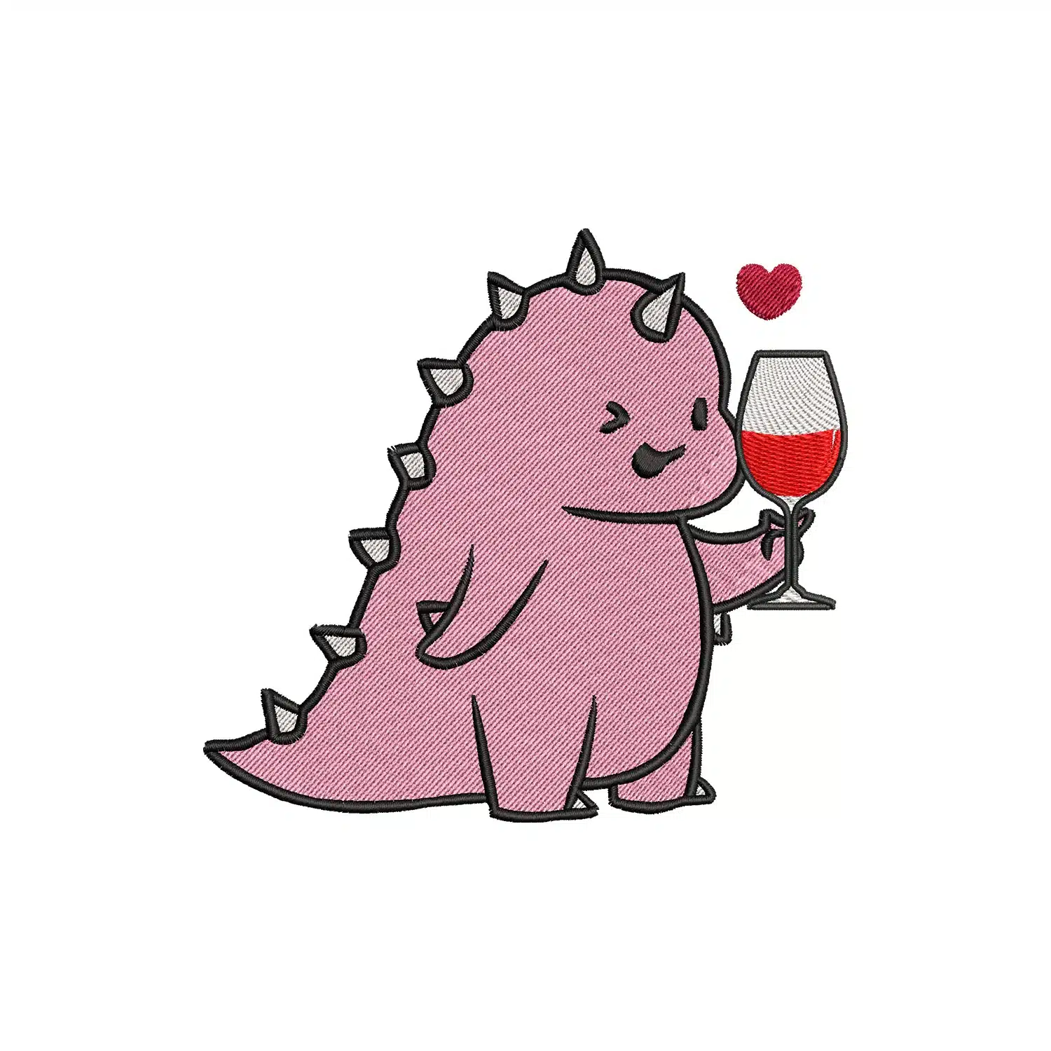 Dinosaur Drink Embroidery Design