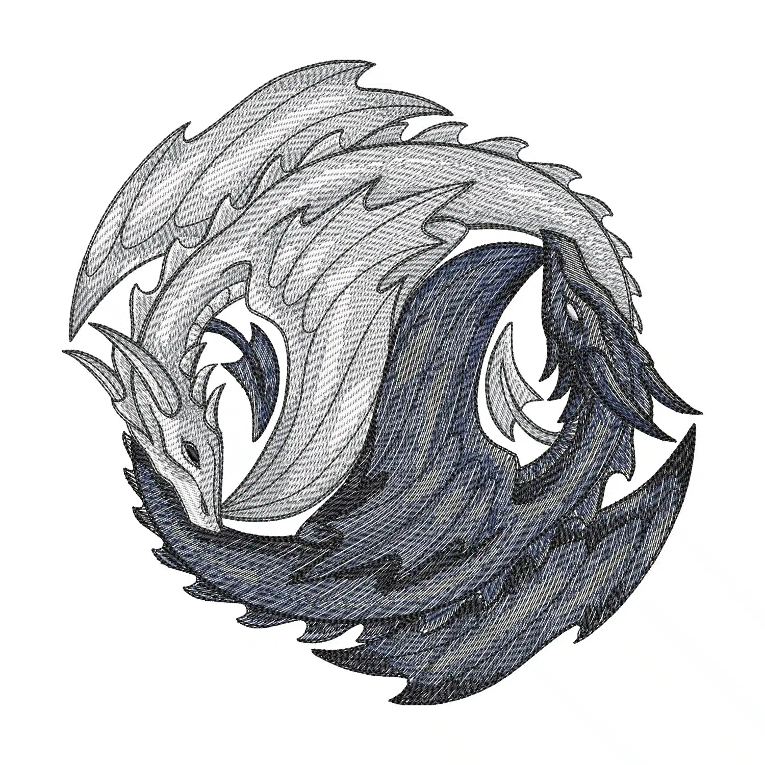 Dragons Embroidery Design