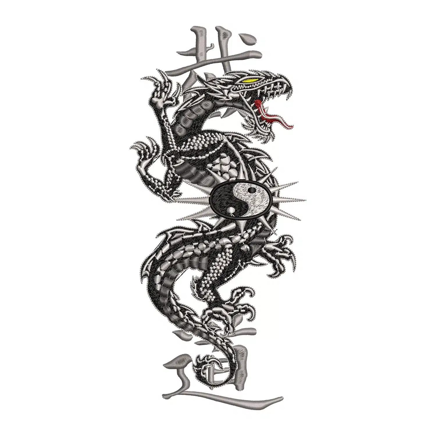 Japanese Dragon Embroidery Design