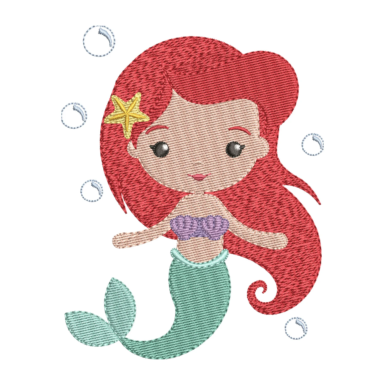 Mermaid Embroidery Design