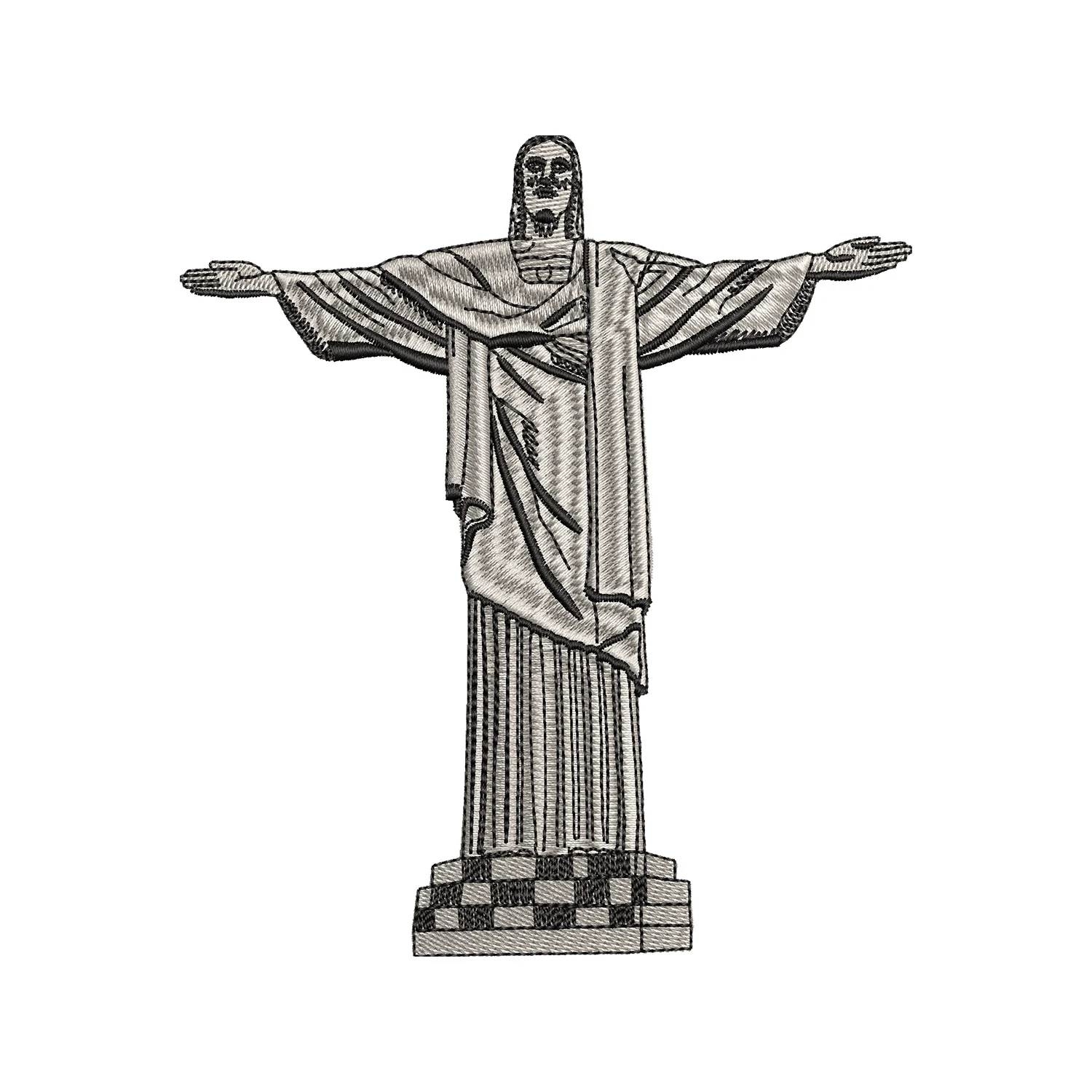 Christ The Reedmer Statue Embroidery Design