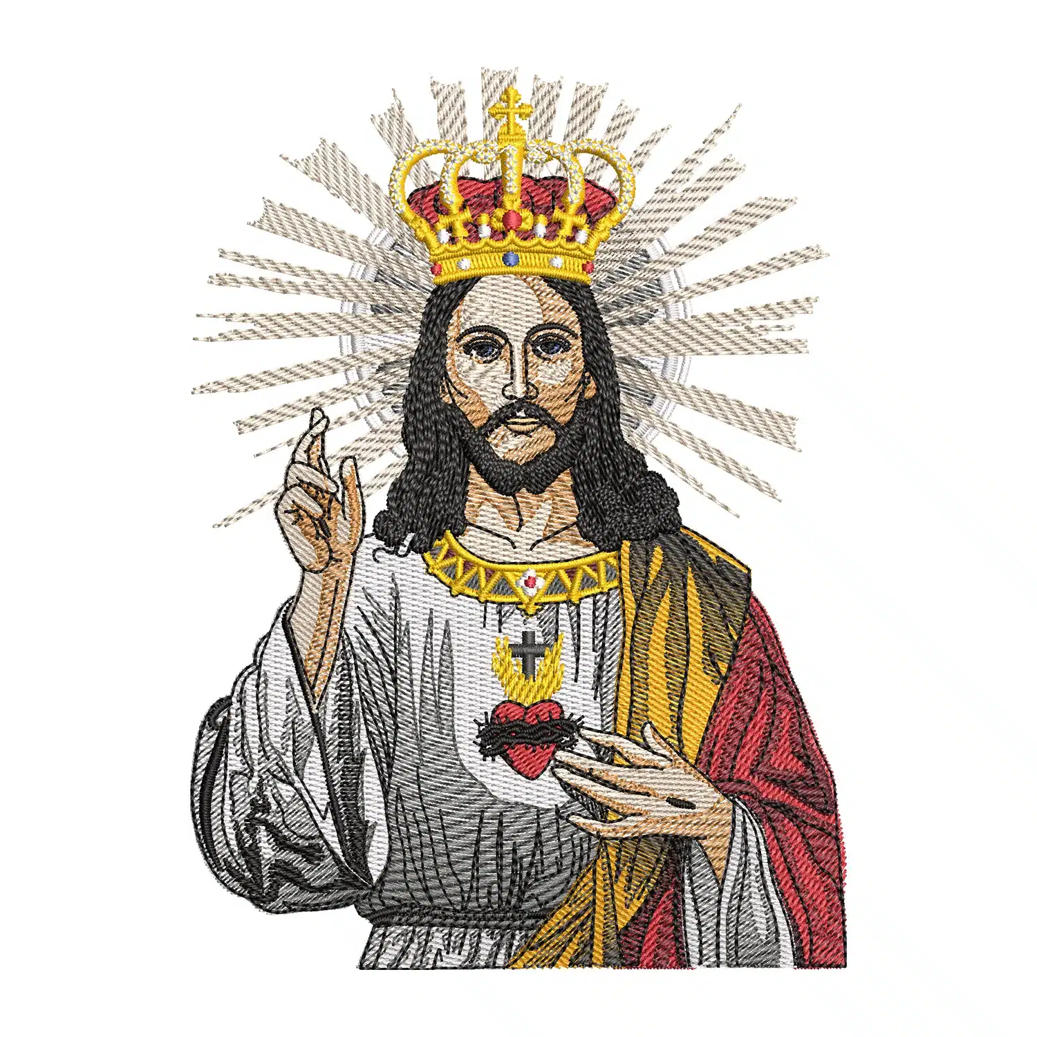 Jesus Christ Embroidery Design