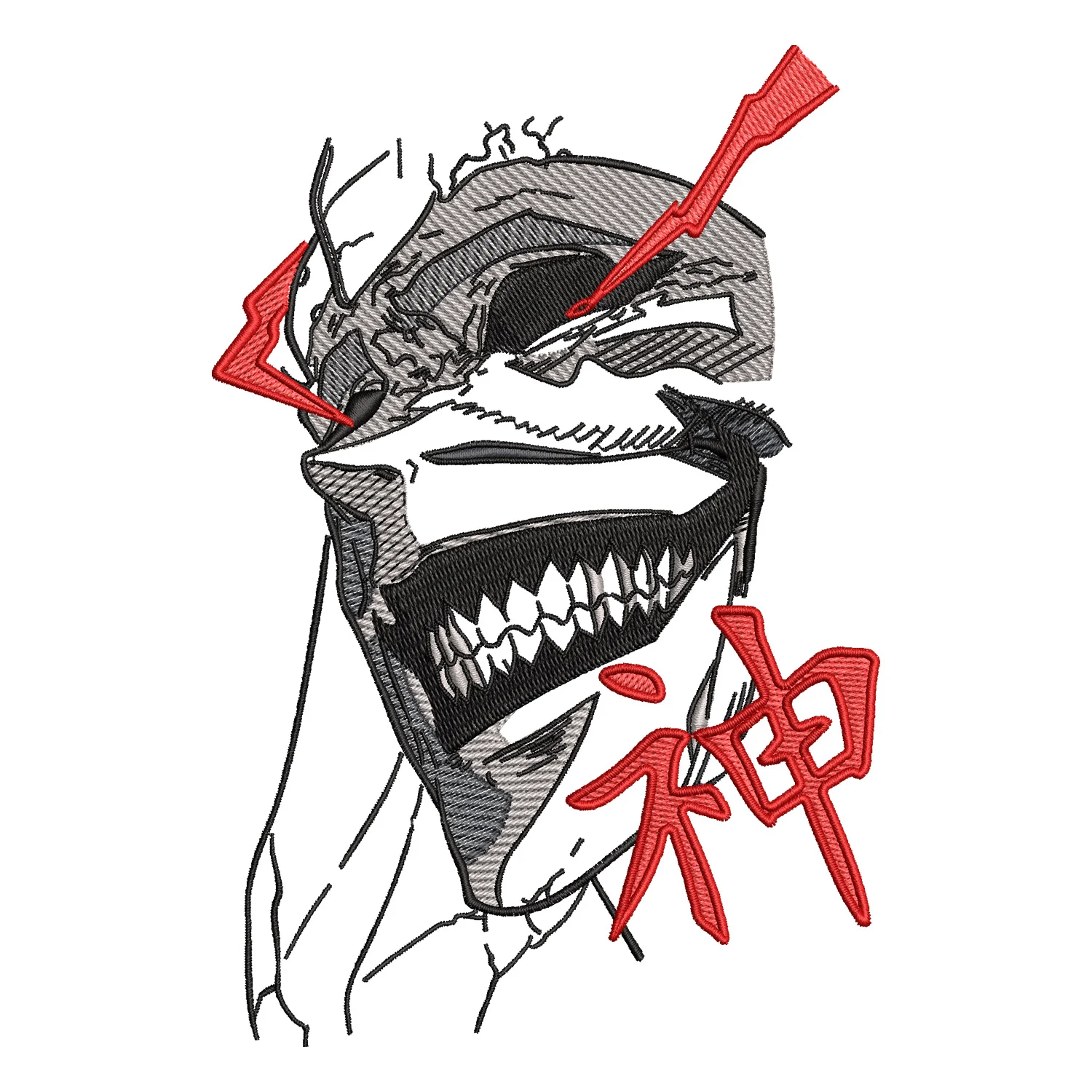 Evil God Statue Embroidery Design