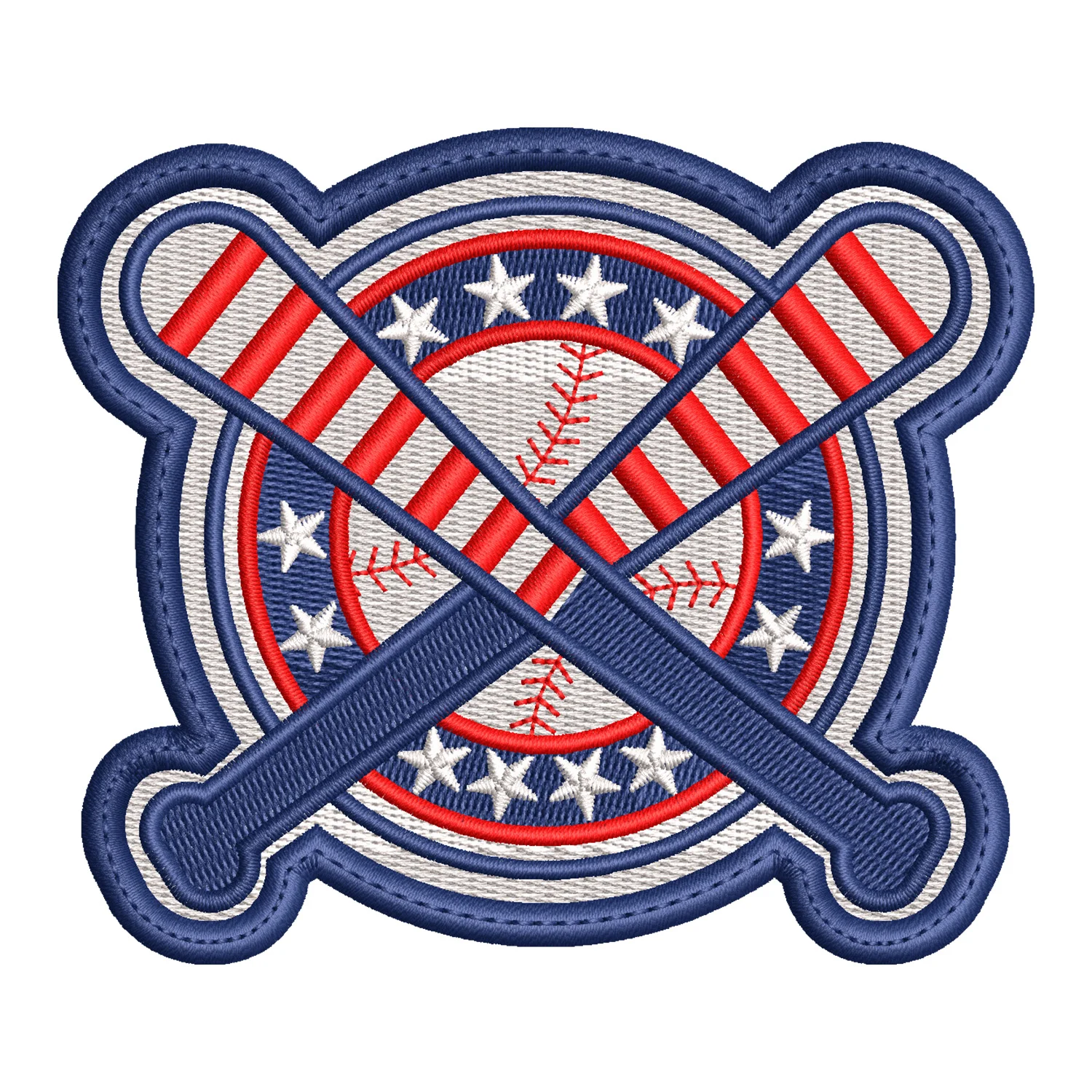 Baseball Bats Embroidery Design